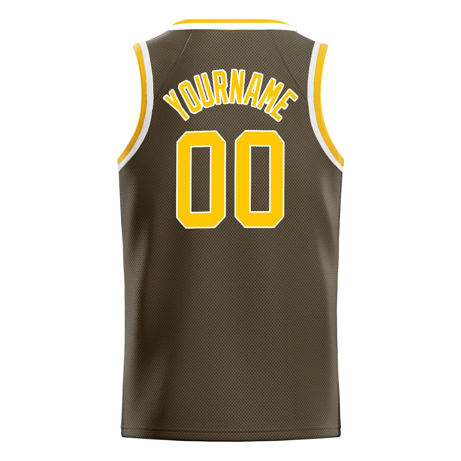 Custom Olive Gold Solid-Color Basketball Jersey
