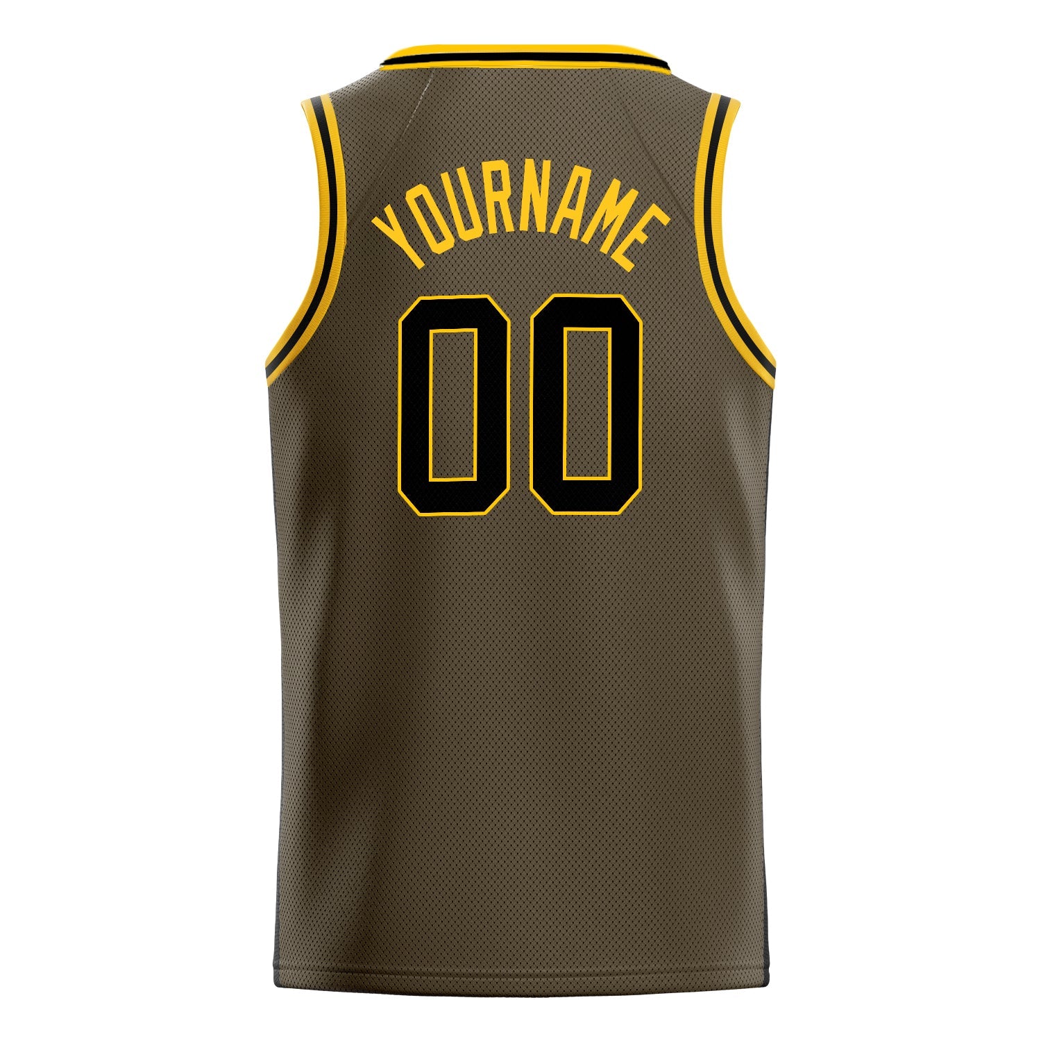 Custom Olive Black Solid-Color Basketball Jersey