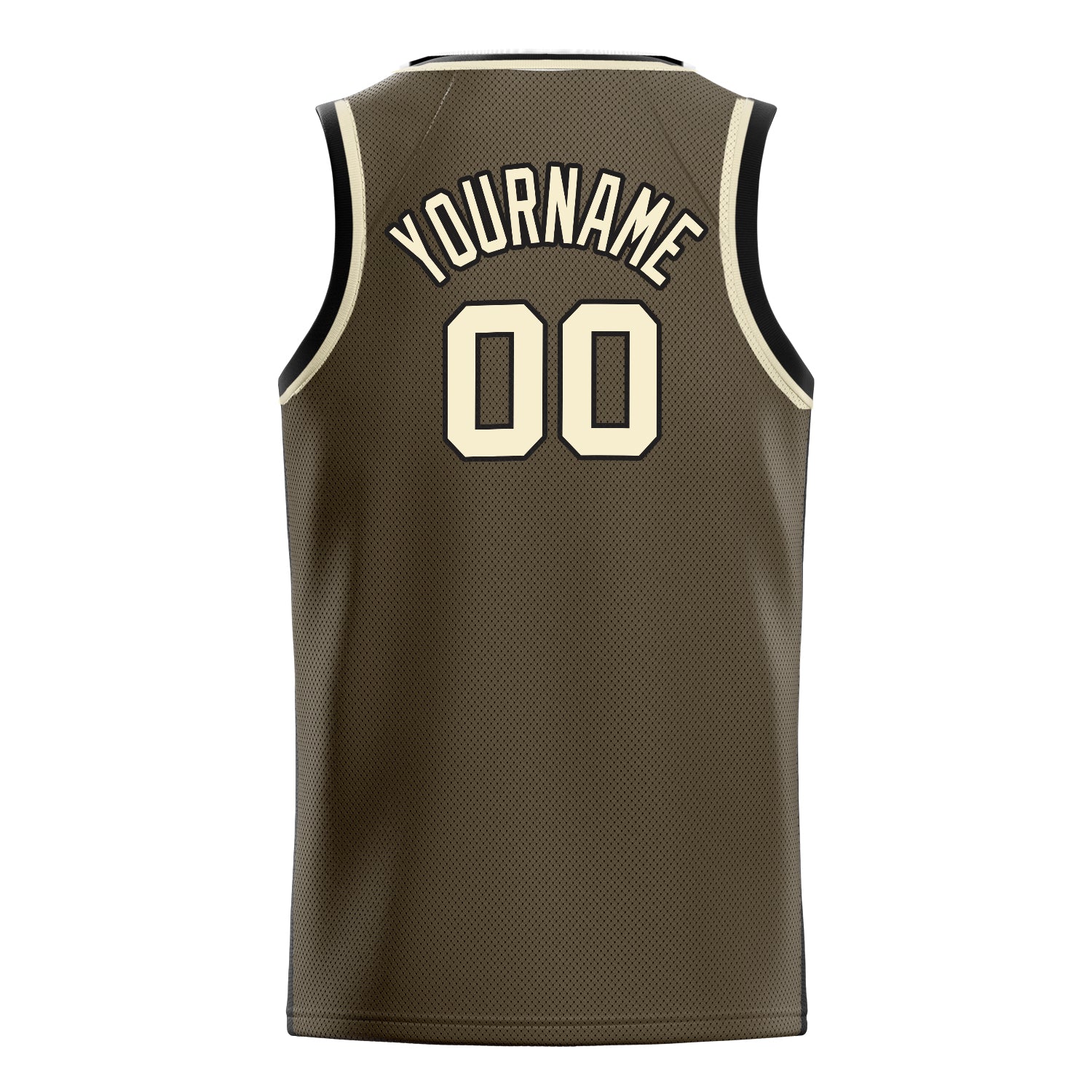 Custom Olive Cream Solid-Color Basketball Jersey