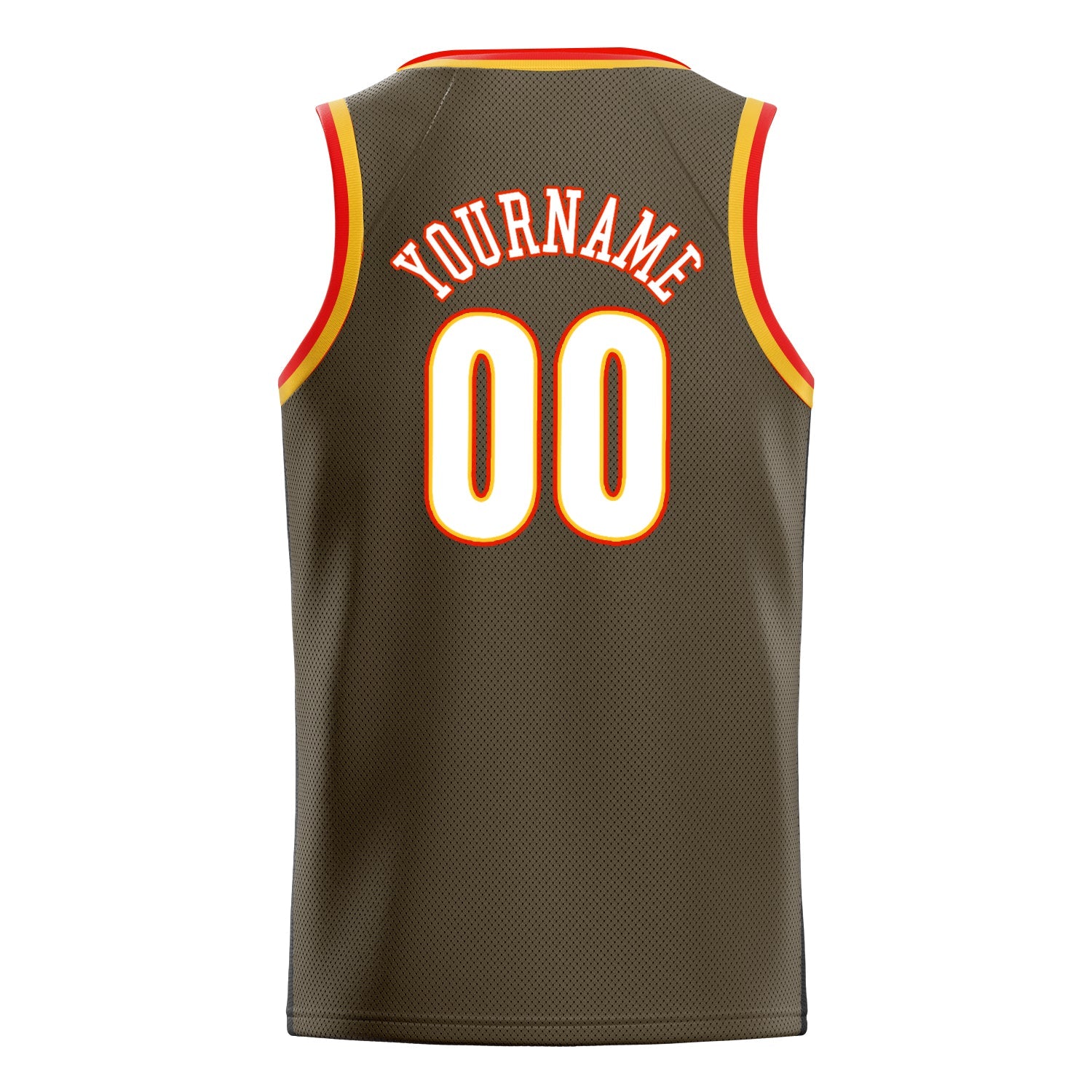 Custom Olive White Solid-Color Basketball Jersey
