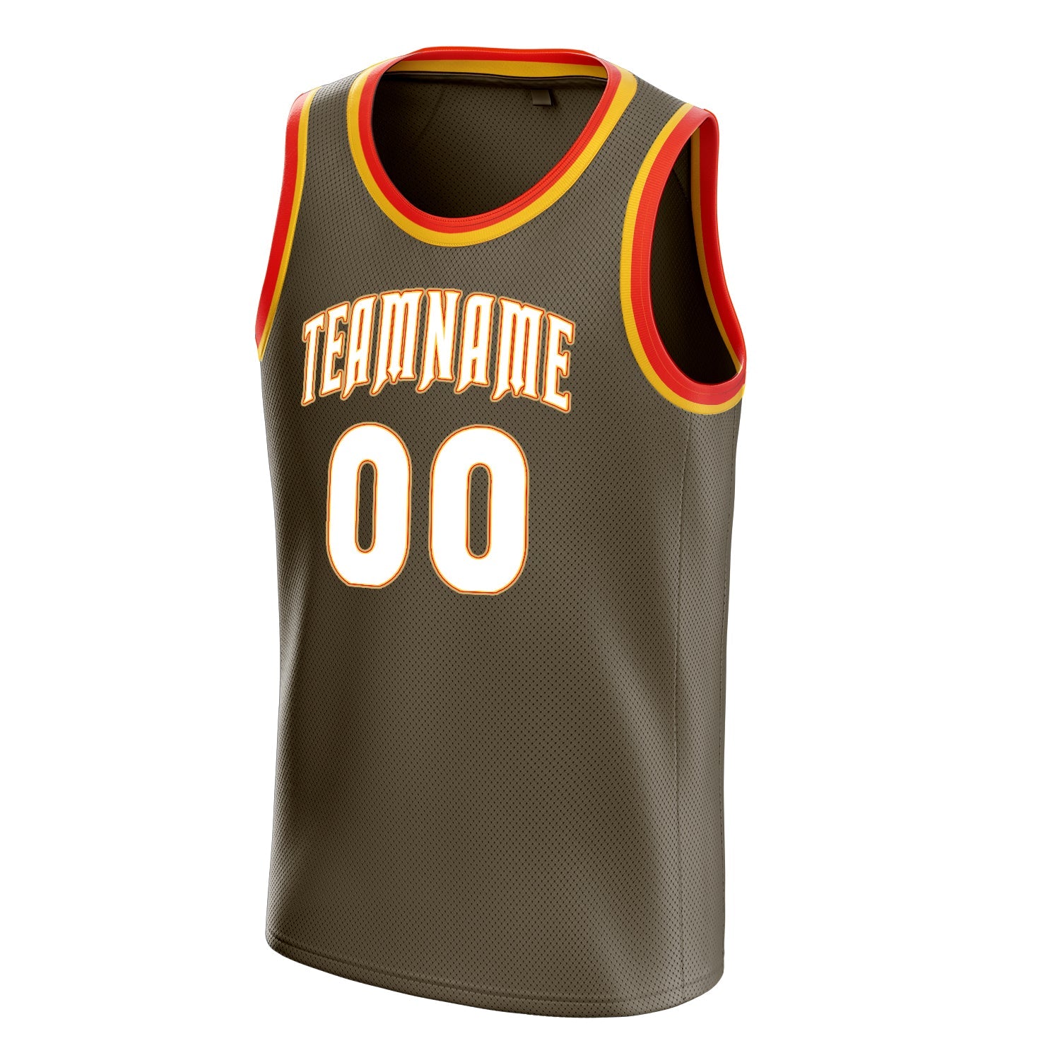 Custom Olive White Solid-Color Basketball Jersey