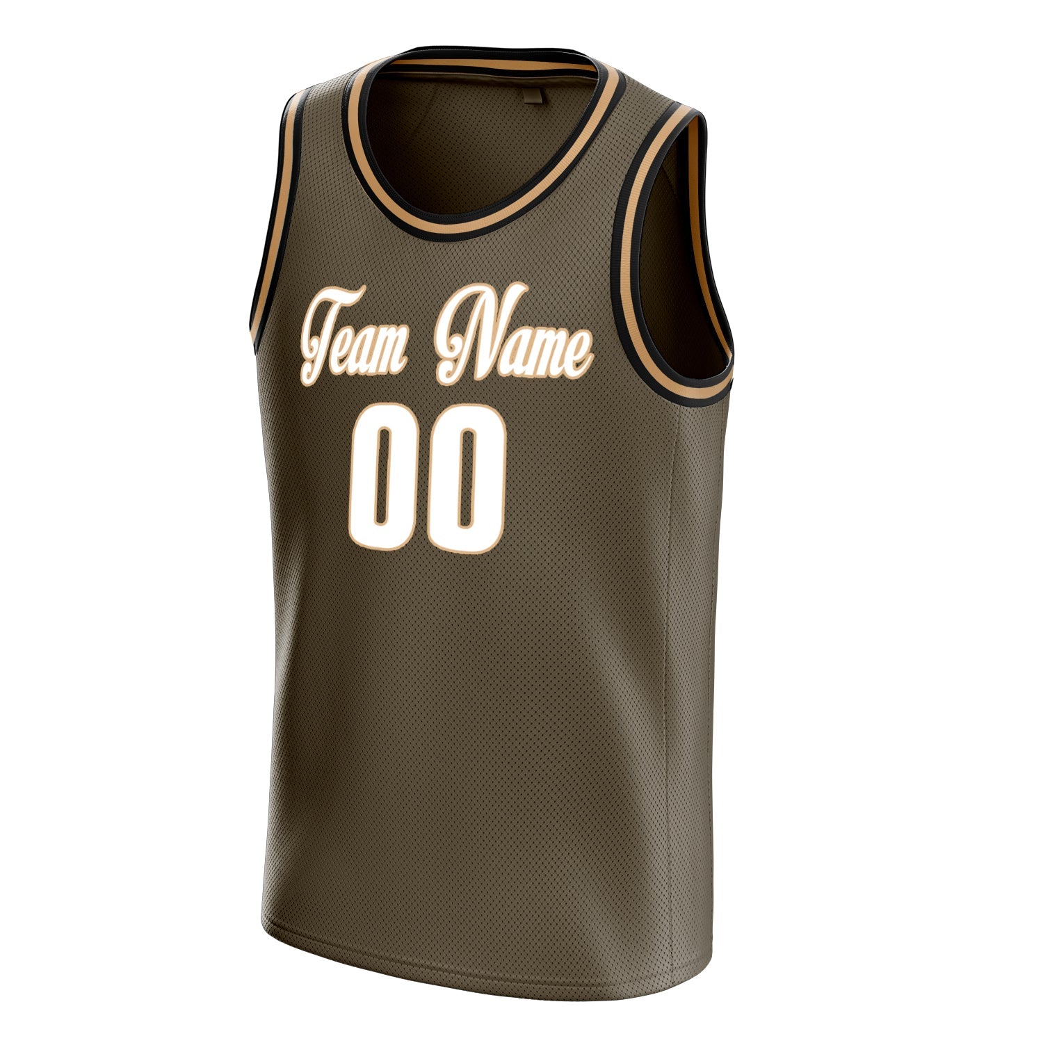 Custom Olive White Solid-Color Basketball Jersey