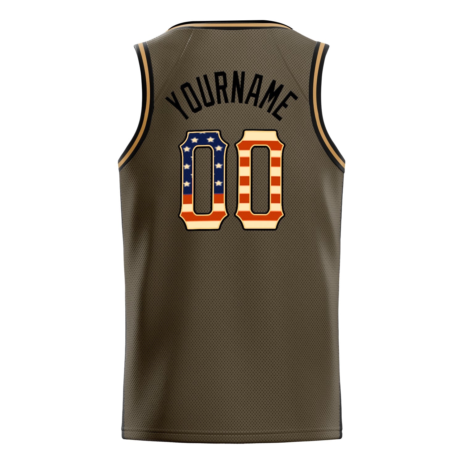 Custom Olive Black Solid-Color Basketball Jersey