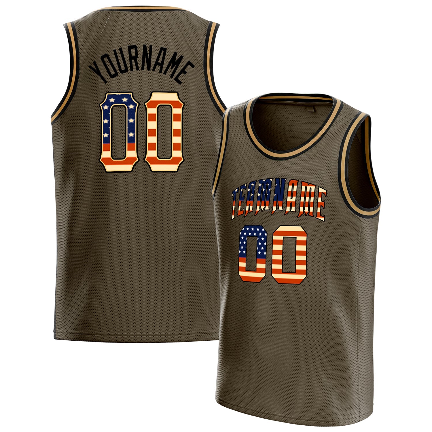 Custom Olive Black Solid-Color Basketball Jersey
