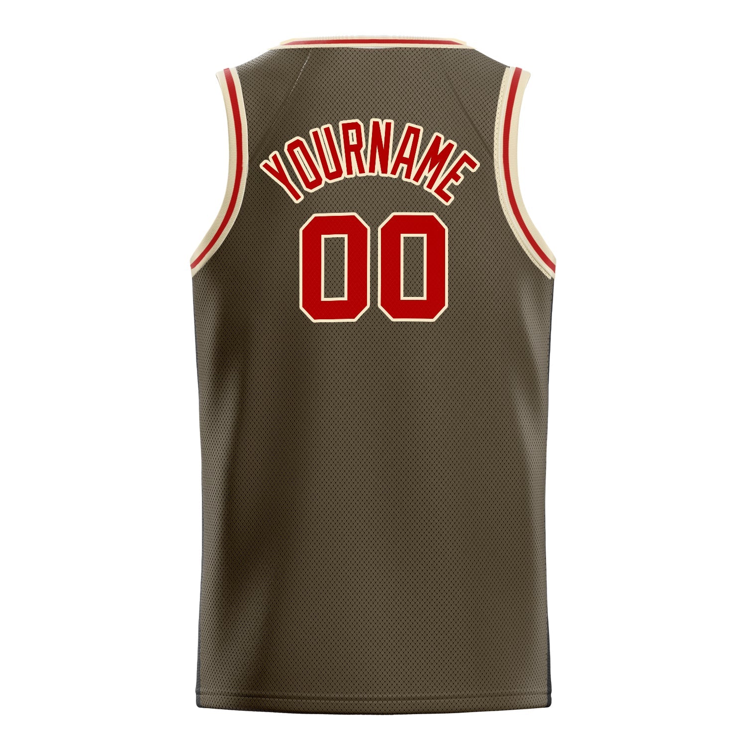 Custom Olive Red Solid-Color Basketball Jersey