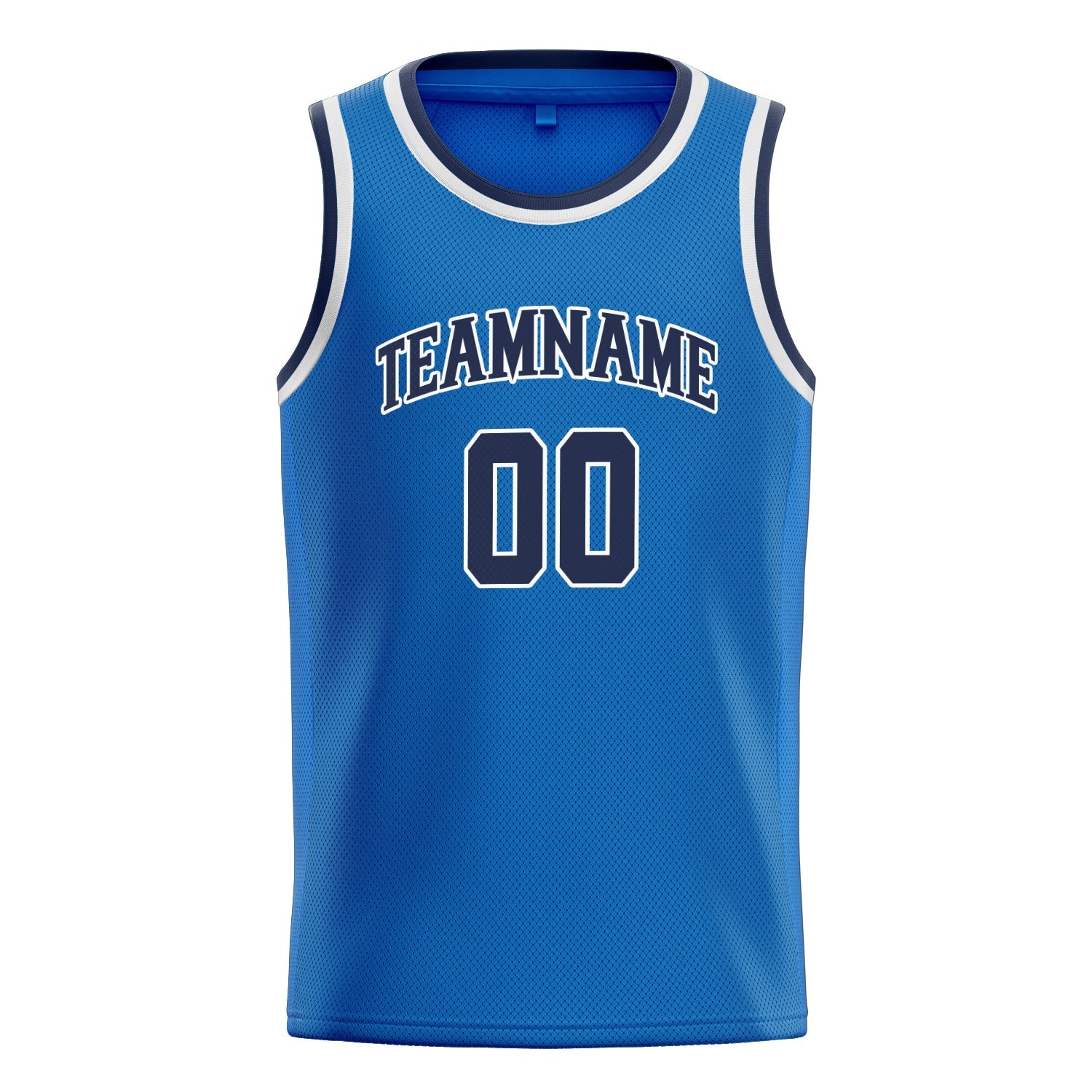 Custom Blue Navy Solid-Color Basketball Jersey