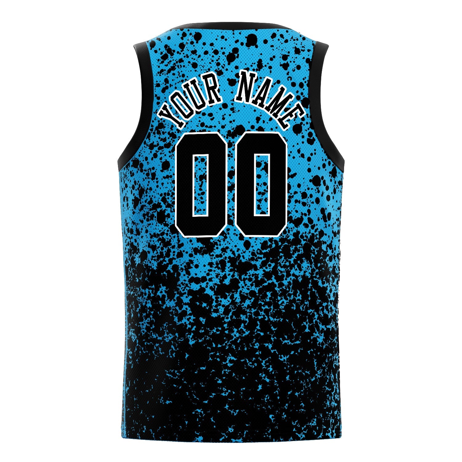 Custom Blue Black Fade Basketball Jersey