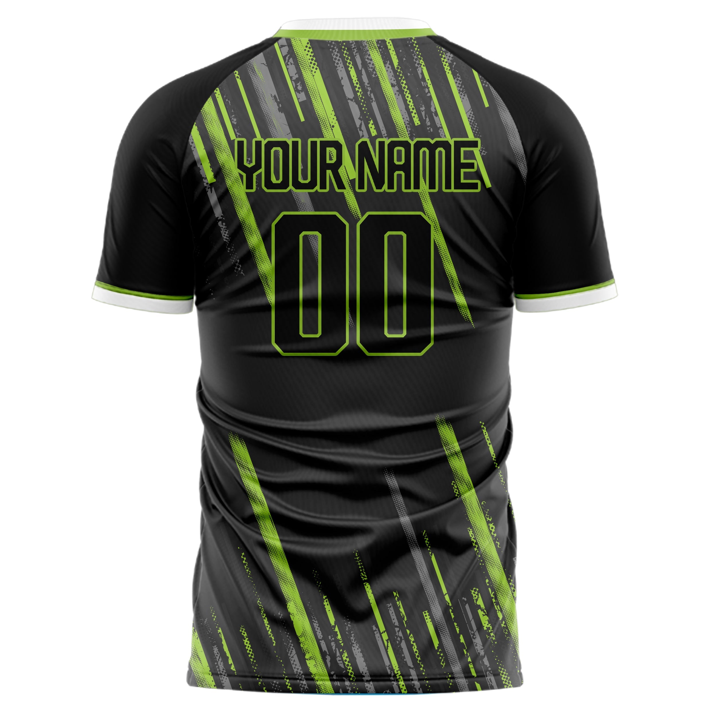 Custom Gray Teal Pattern Soccer Jersey