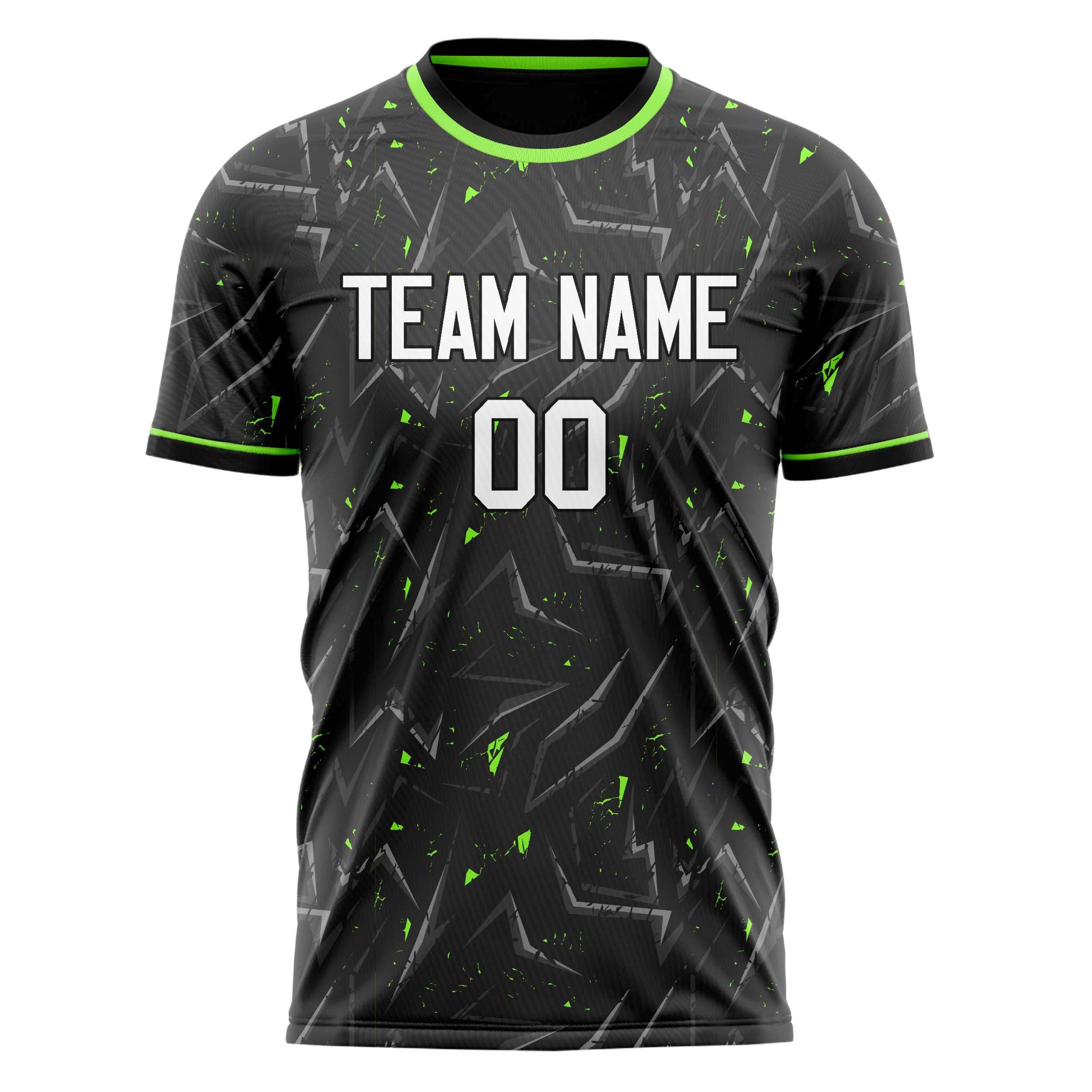 Custom Black White Pattern Soccer Jersey