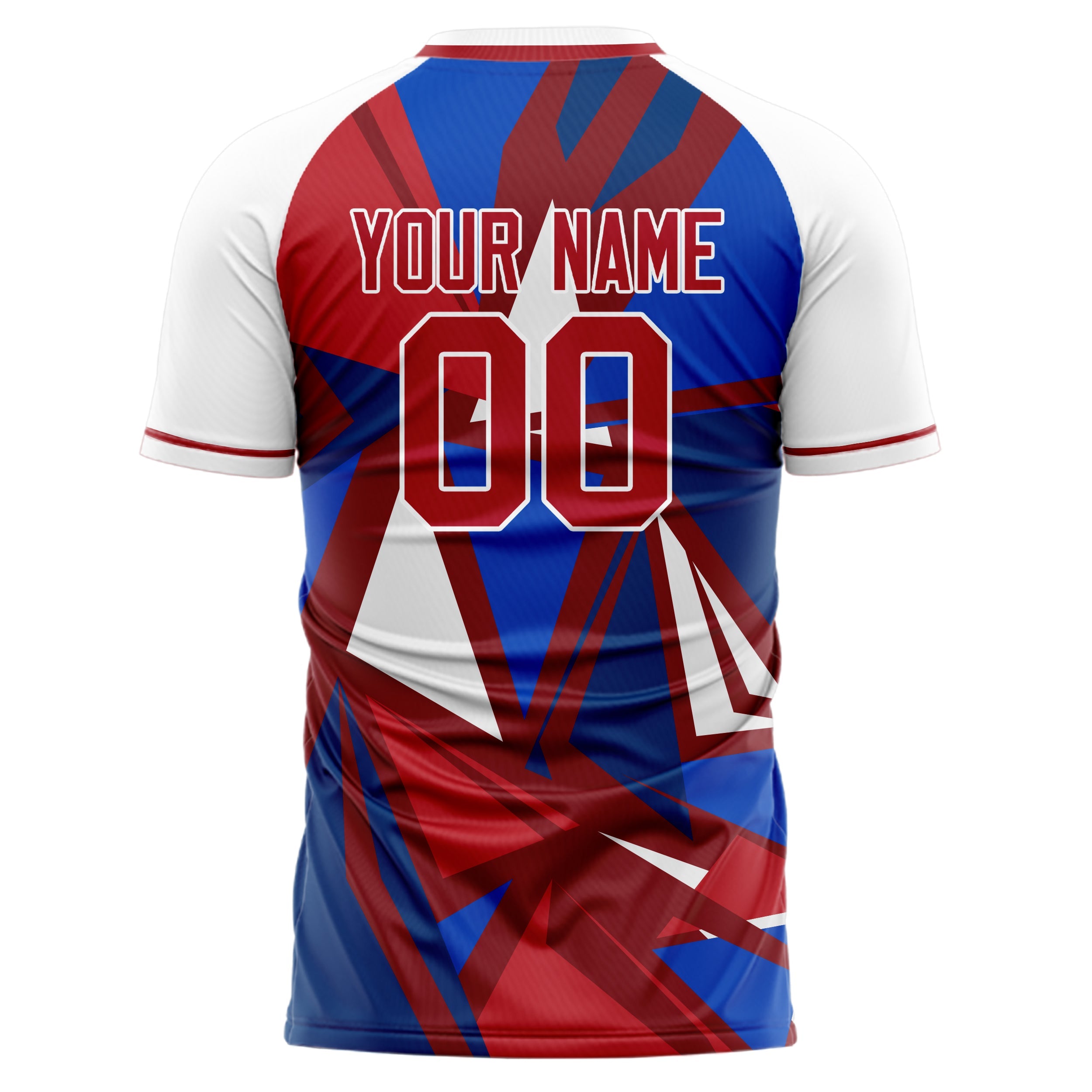 Custom Red White Pattern Soccer Jersey