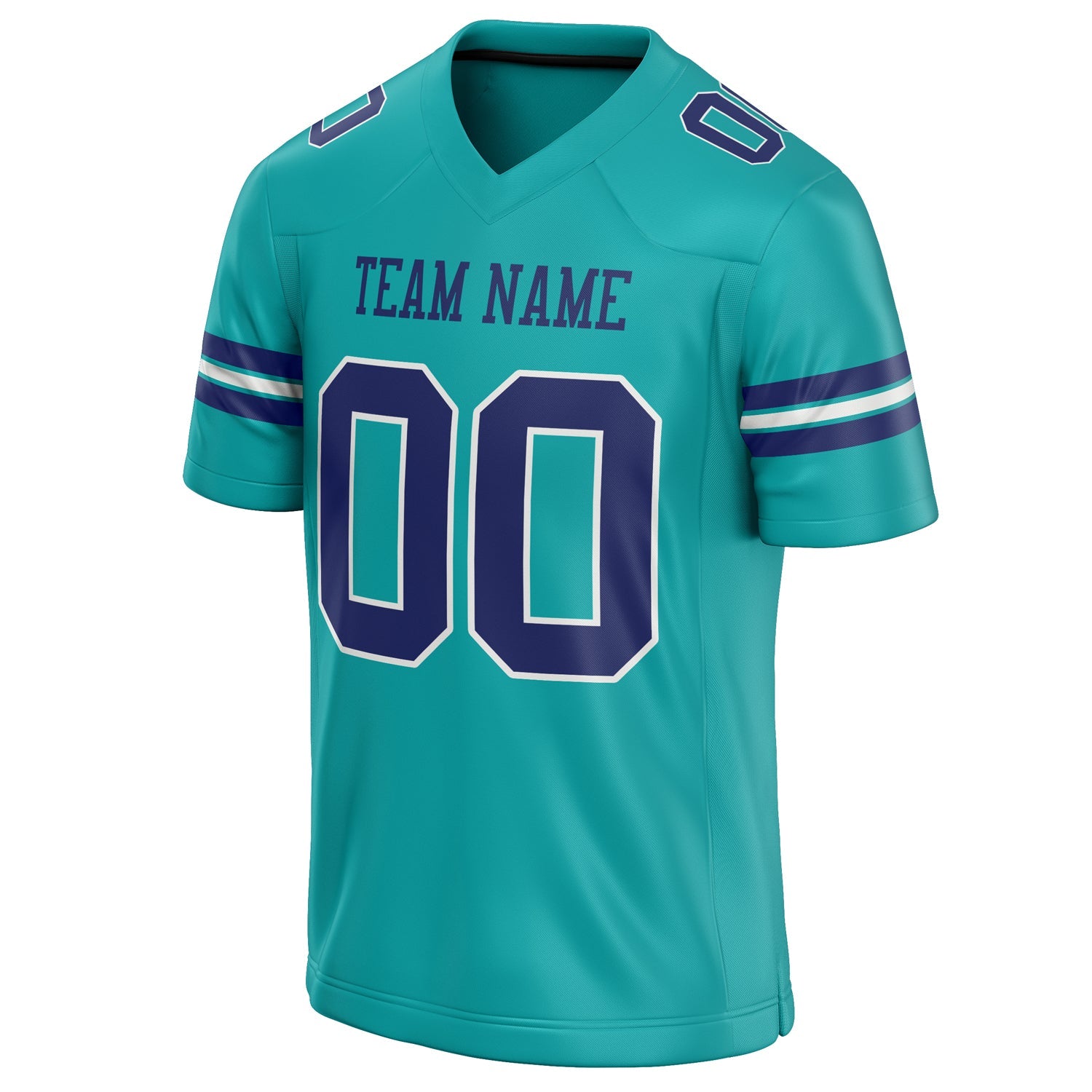 Custom Aqua Purple Solid Colour Football Jersey