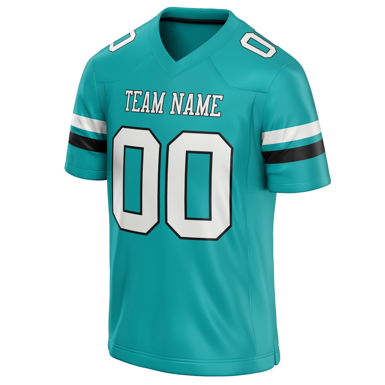 Custom Aqua White Solid Colour Football Jersey