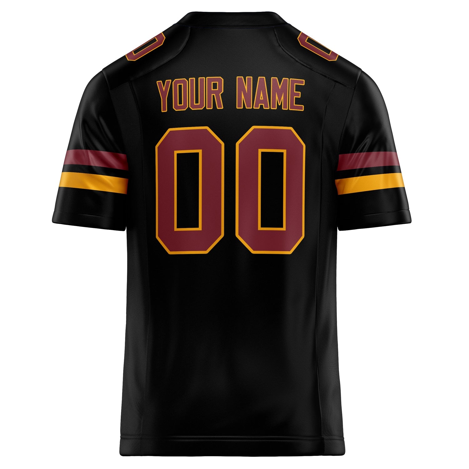 Custom Black maroon Solid Colour Football Jersey