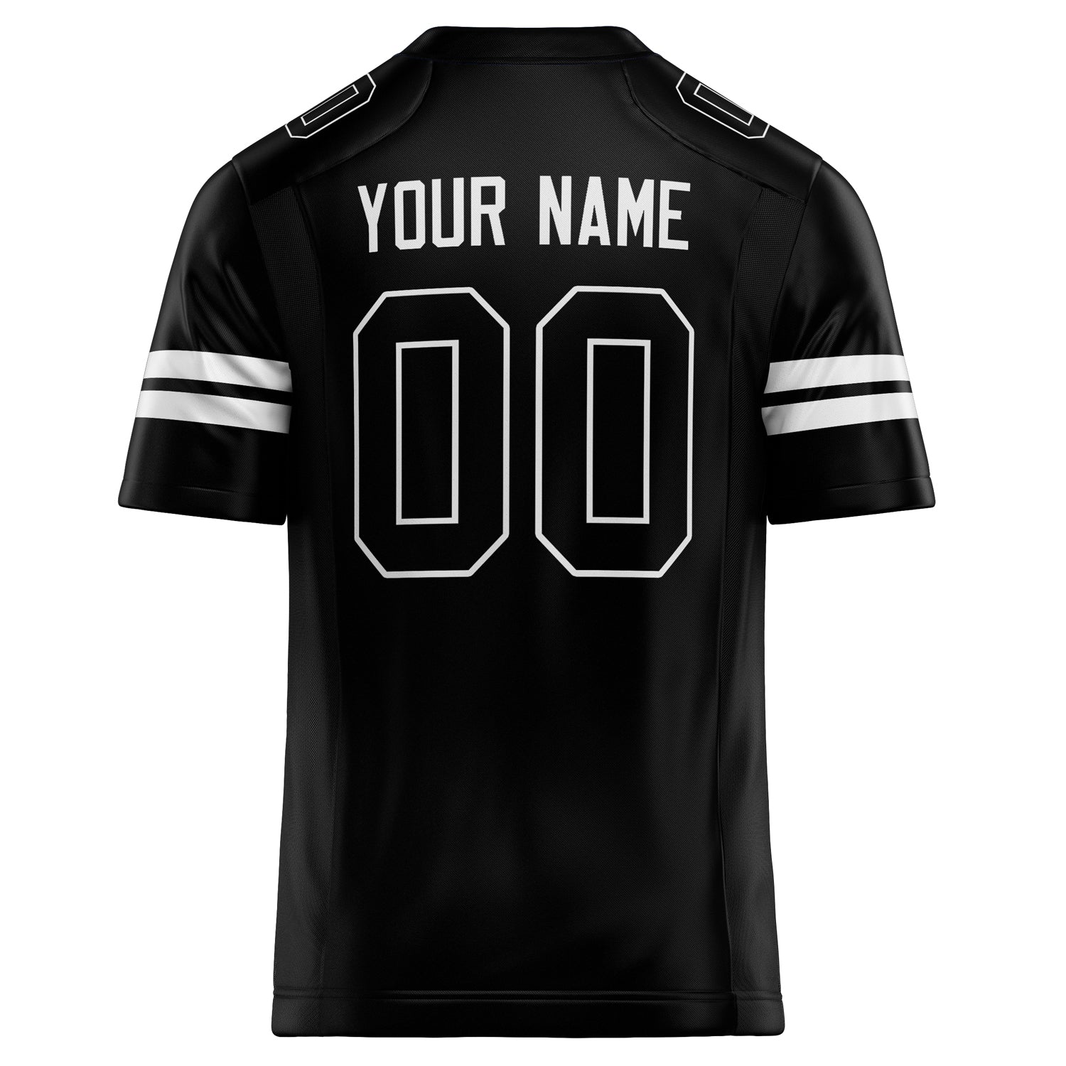 Custom Black White Solid Colour Football Jersey