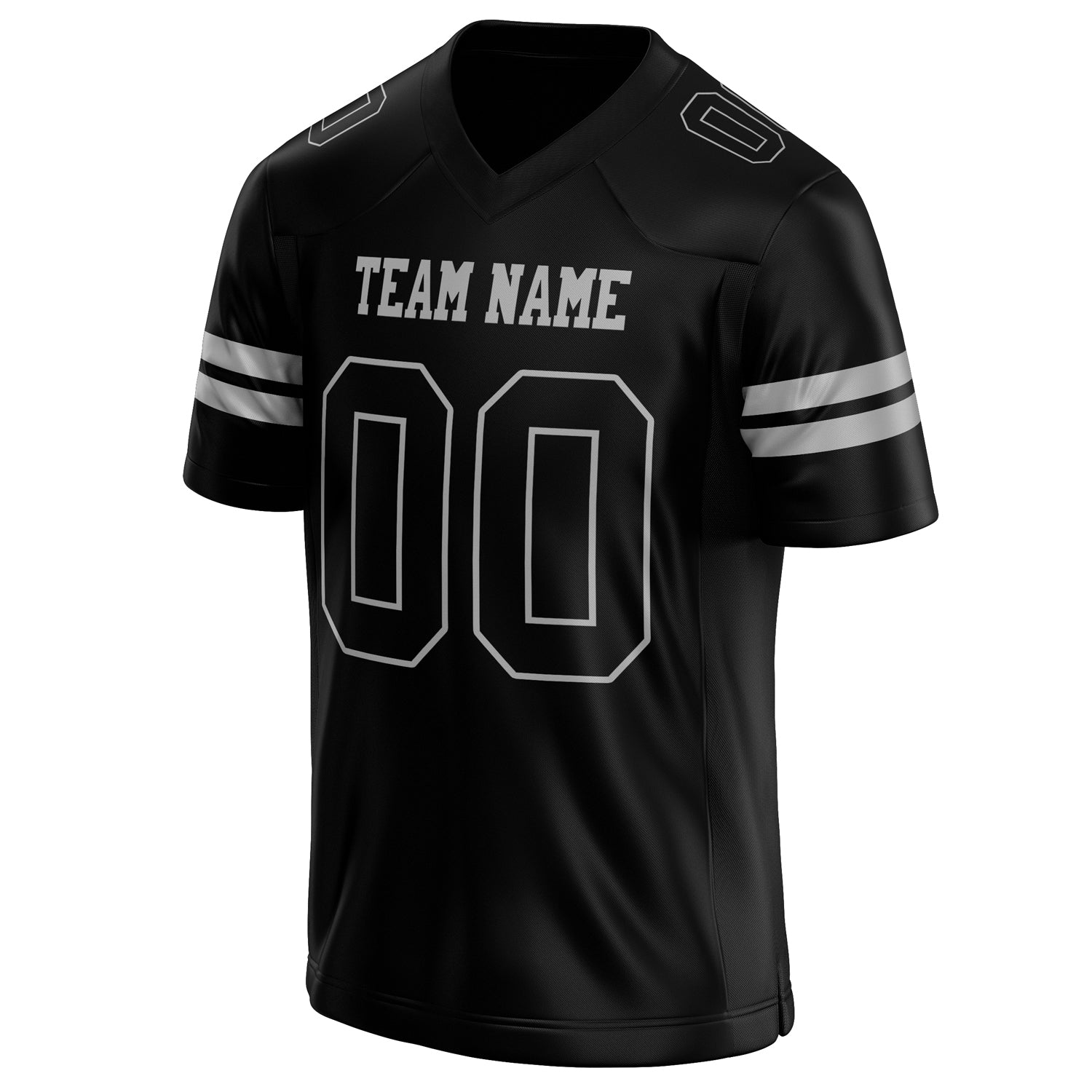 Custom Black gray Solid Colour Football Jersey