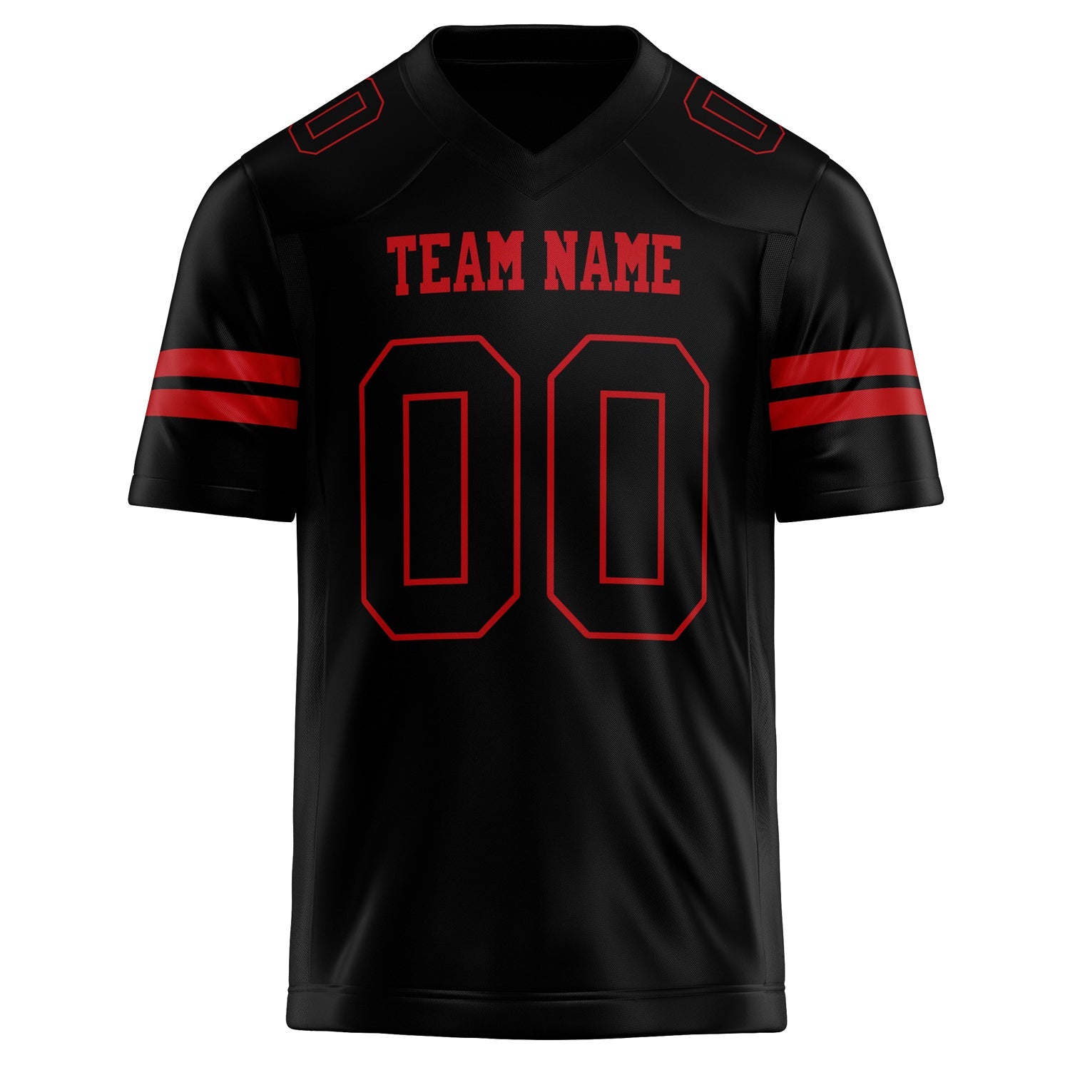 Custom Black red Solid Colour Football Jersey