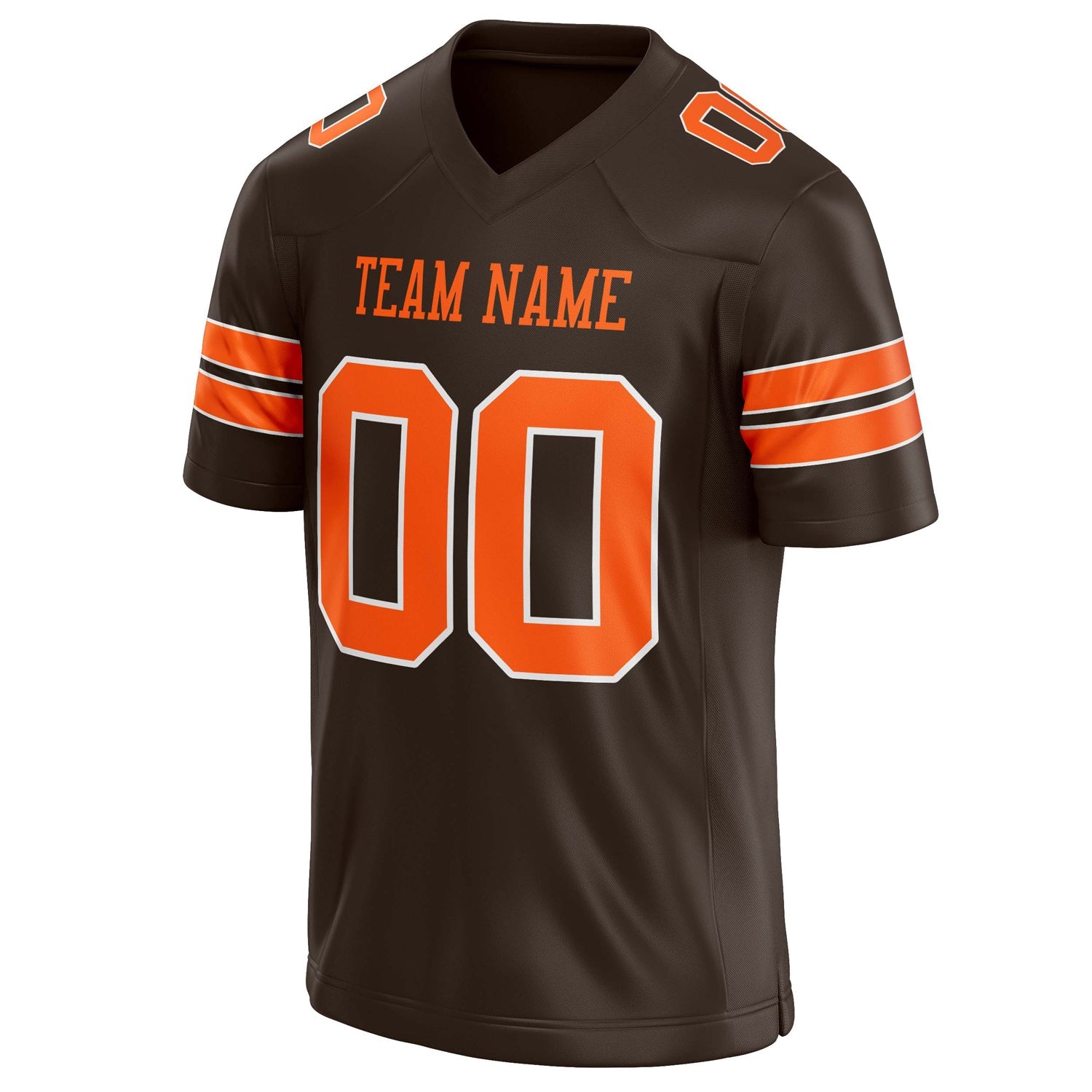 Custom orange Solid Colour Football Jersey