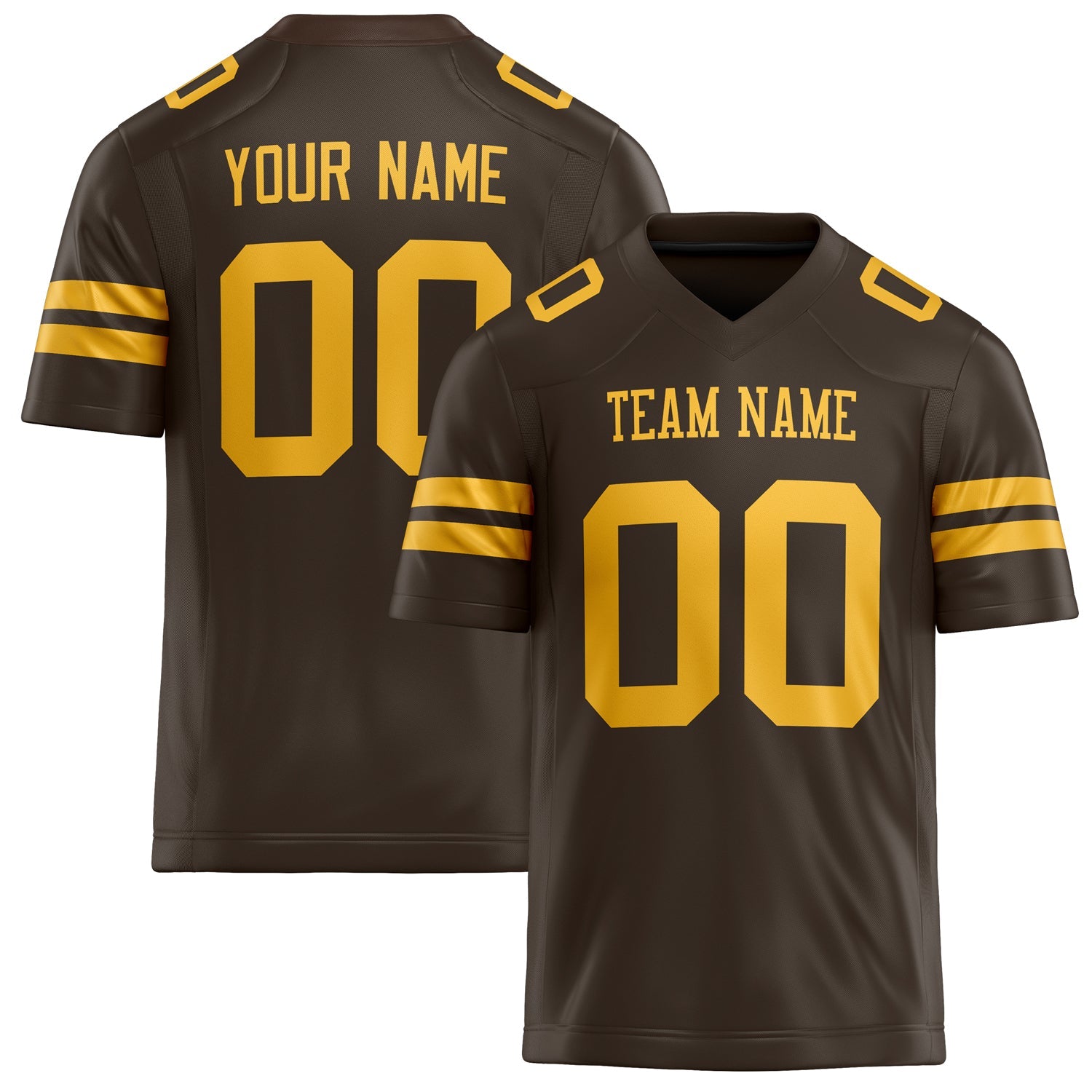 Custom gold Solid Colour Football Jersey FT02240730BR043