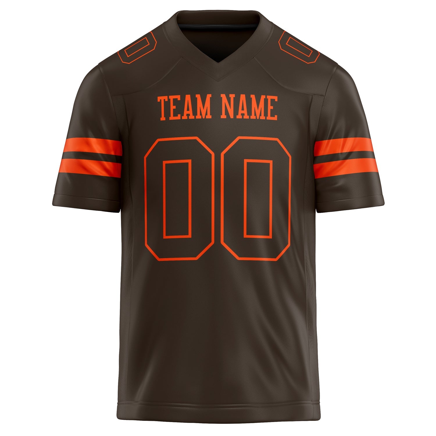 Custom orange Solid Colour Football Jersey