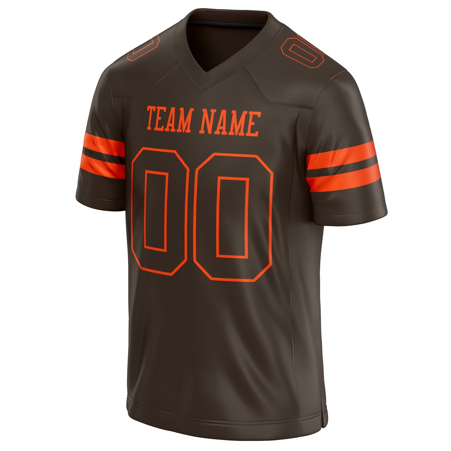 Custom orange Solid Colour Football Jersey
