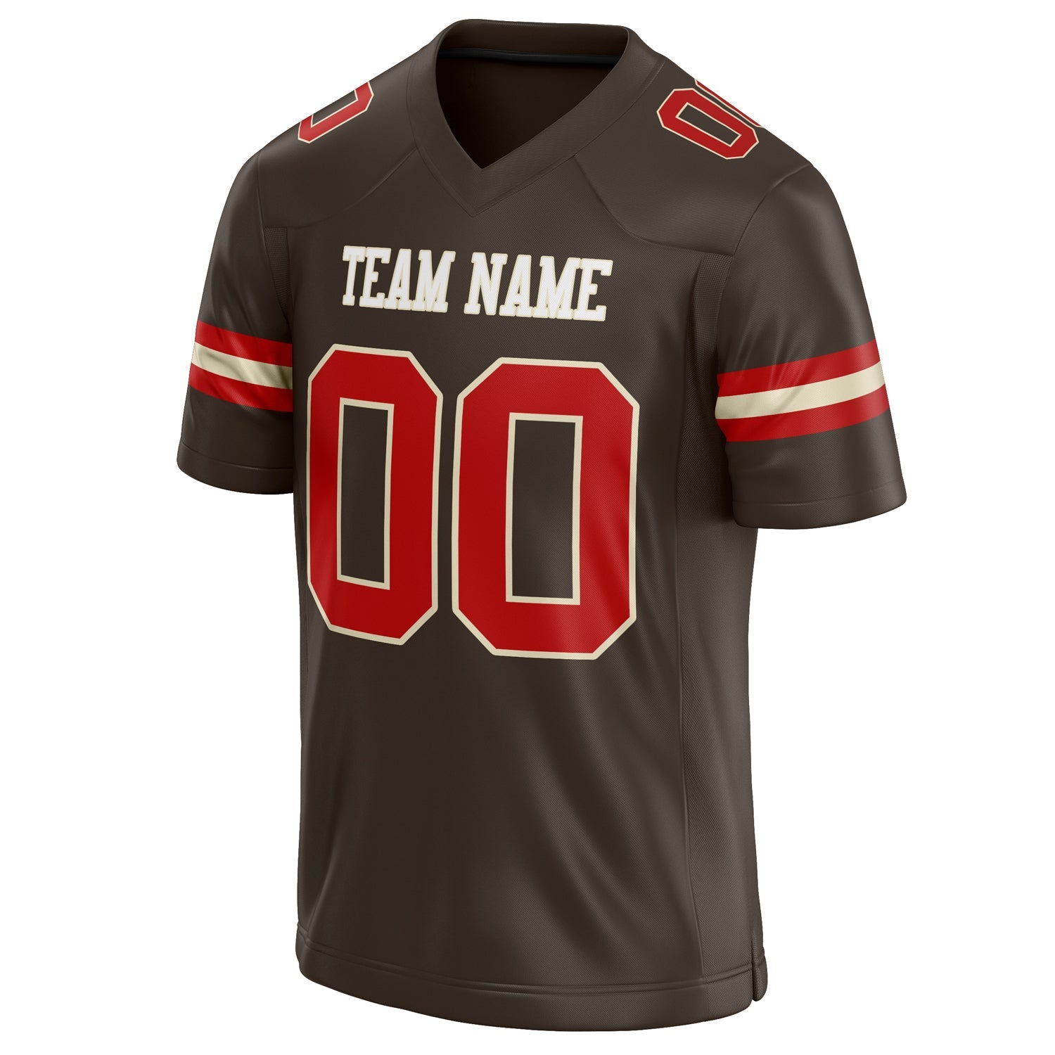 Custom red Solid Colour Football Jersey