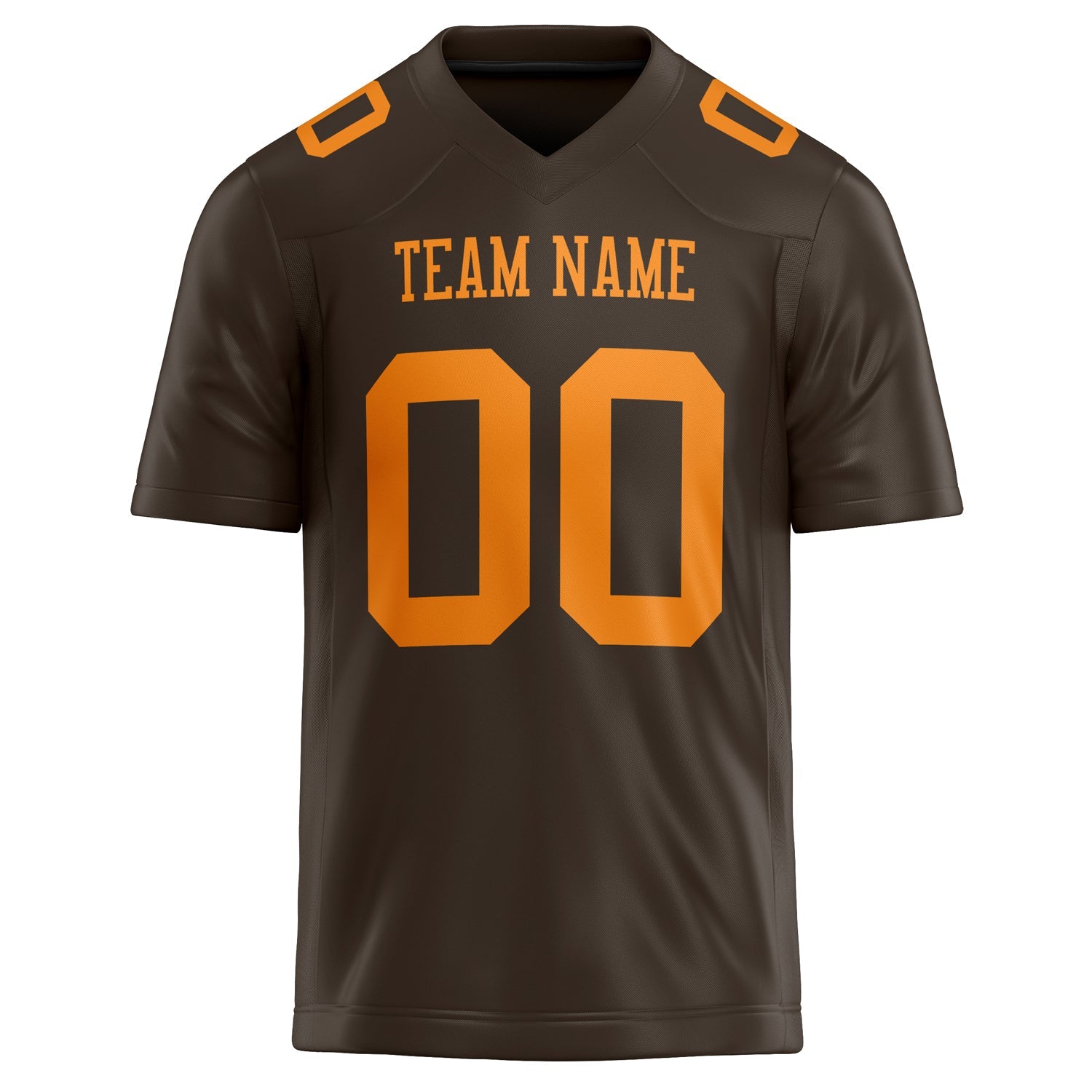 Custom orange Solid Colour Football Jersey