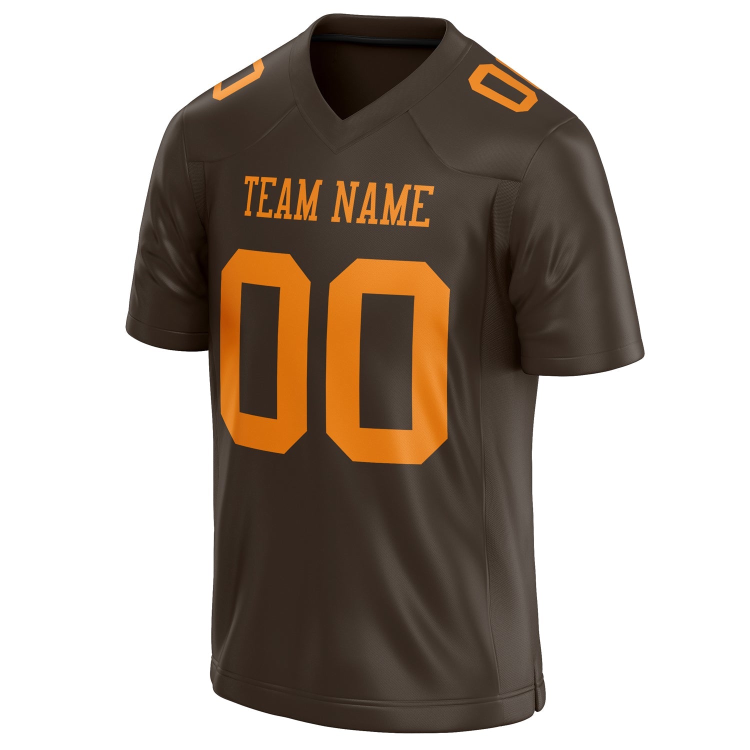 Custom orange Solid Colour Football Jersey