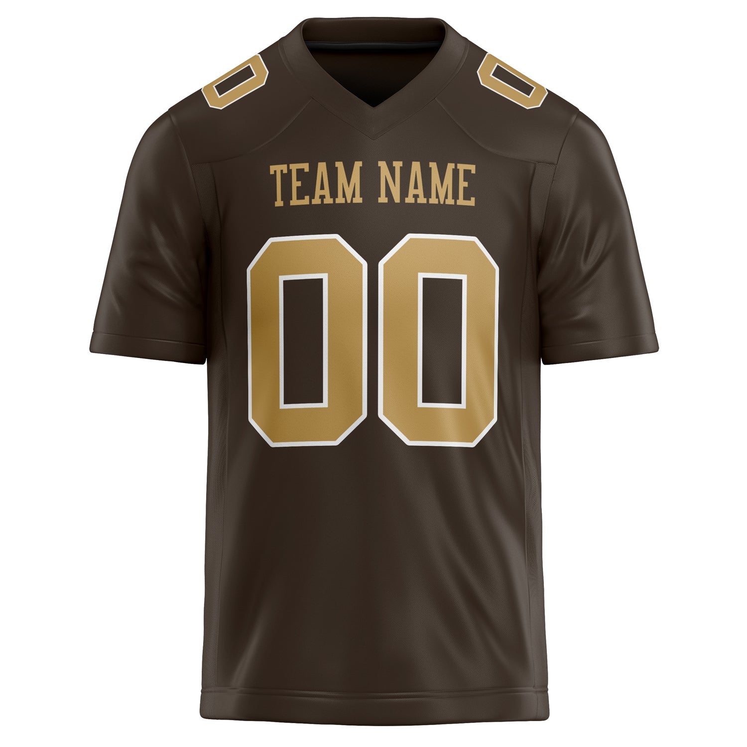 Custom brown Solid Colour Football Jersey