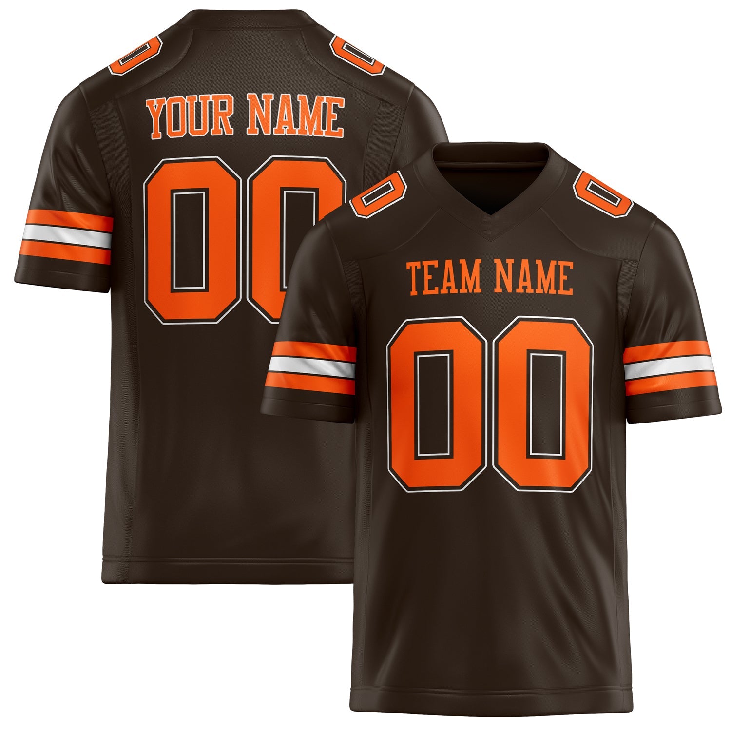 Custom orange Solid Colour Football Jersey FT02240730BR052