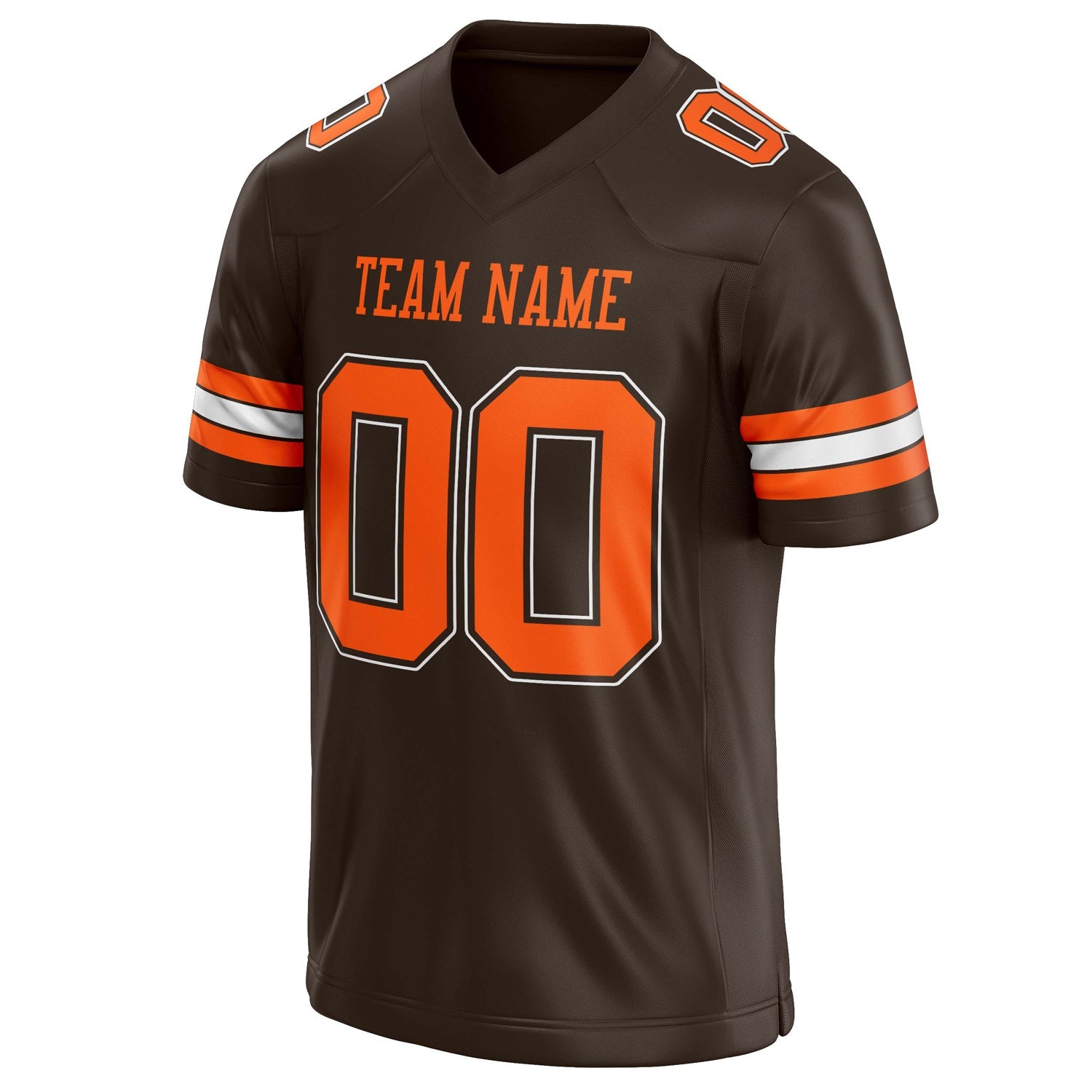 Custom orange Solid Colour Football Jersey