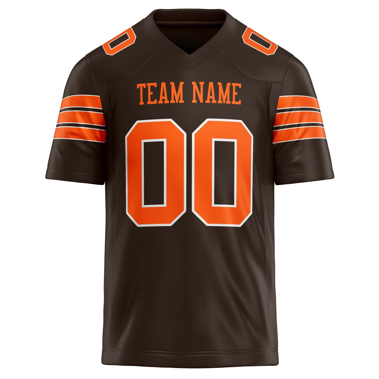Custom orange Solid Colour Football Jersey