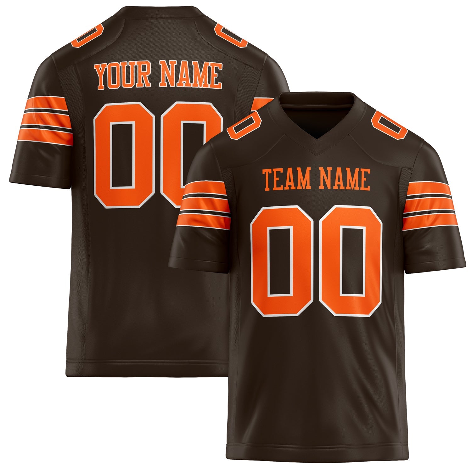 Custom orange Solid Colour Football Jersey FT02240730BR056