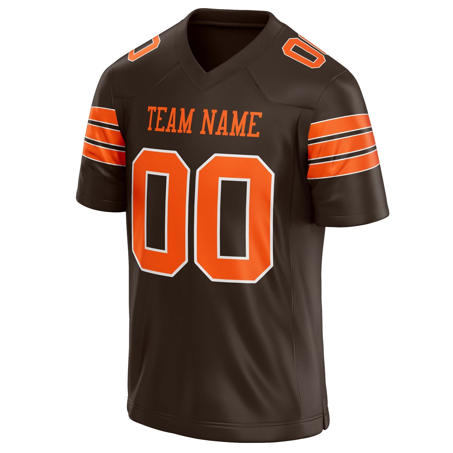 Custom orange Solid Colour Football Jersey