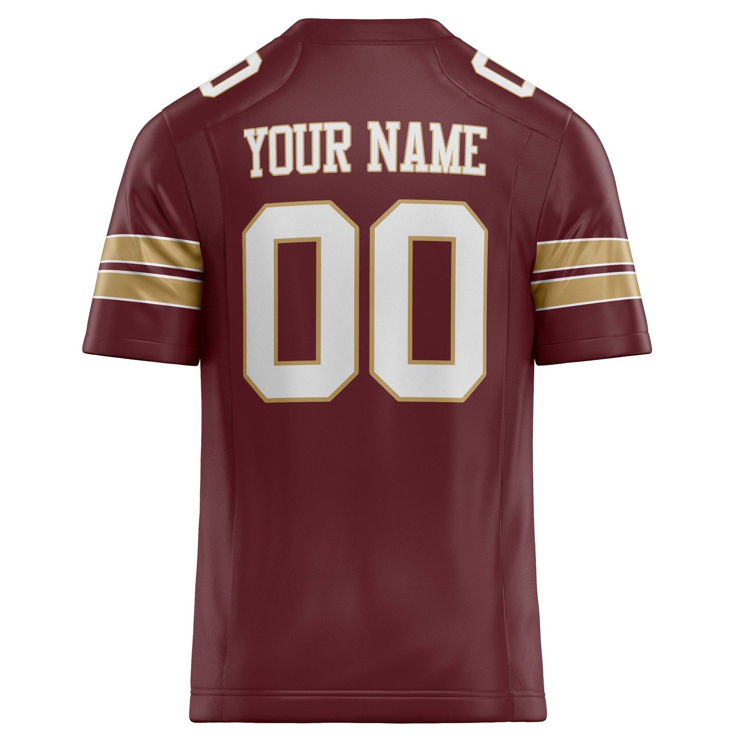 Custom Burgundy White Solid Colour Football Jersey