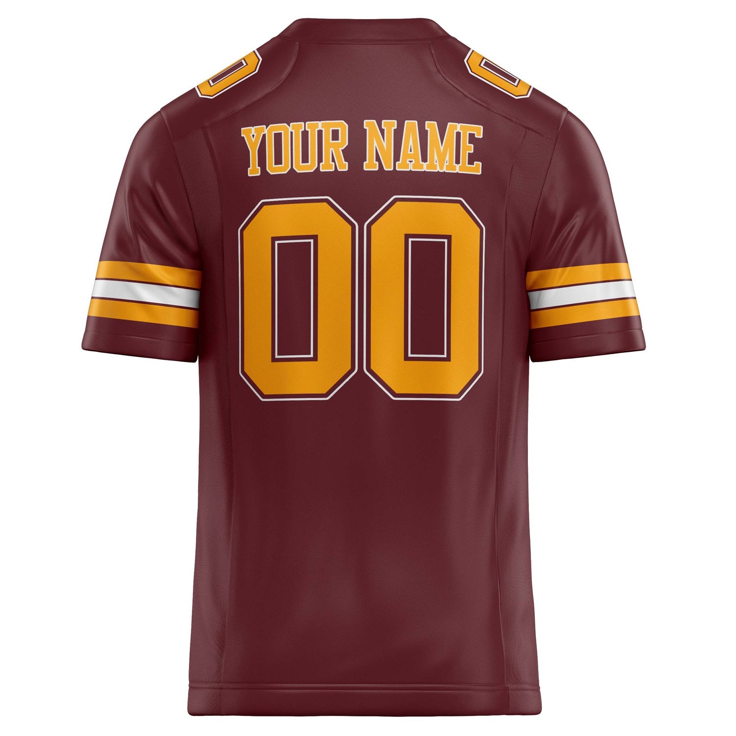Custom Burgundy cream Solid Colour Football Jersey