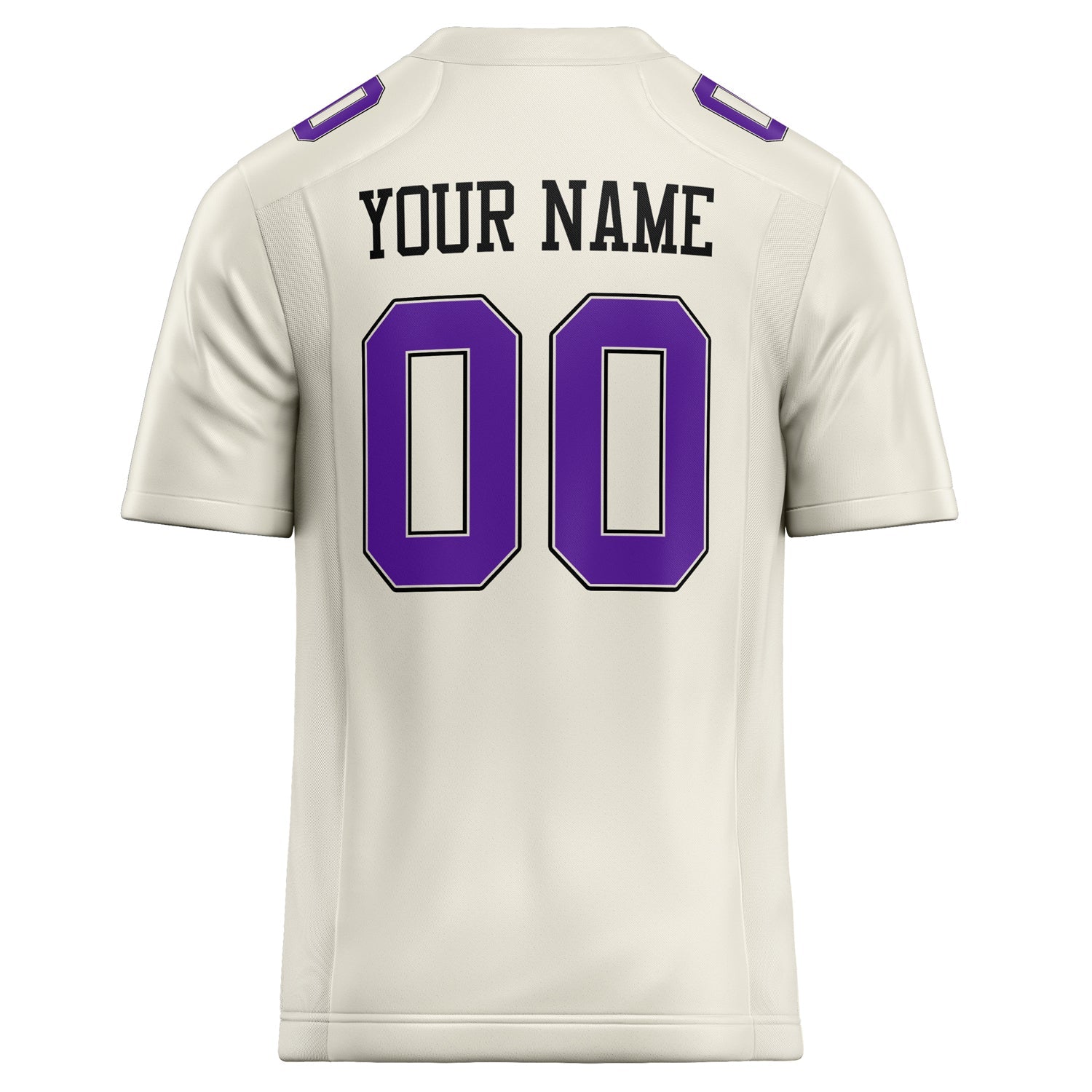 Custom Cream Purple Solid Colour Football Jersey