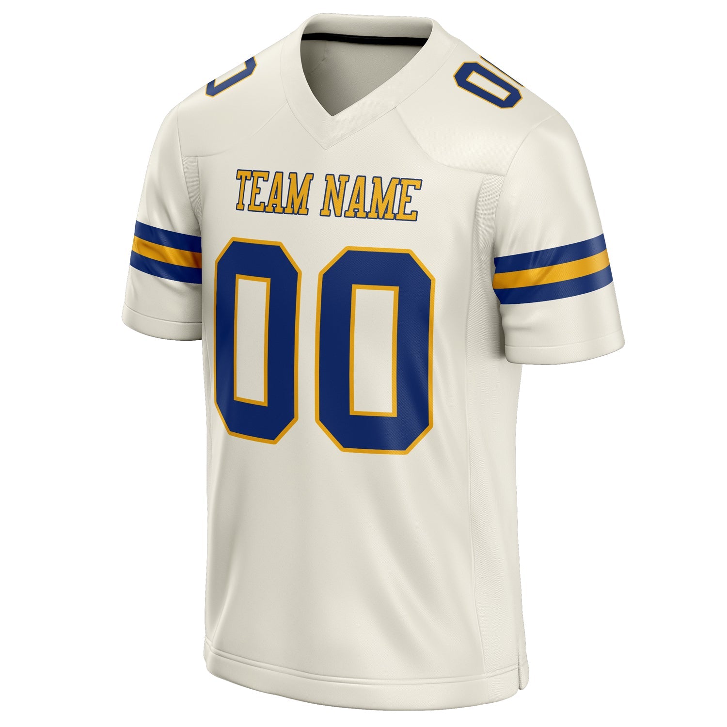 Custom Cream royal Solid Colour Football Jersey