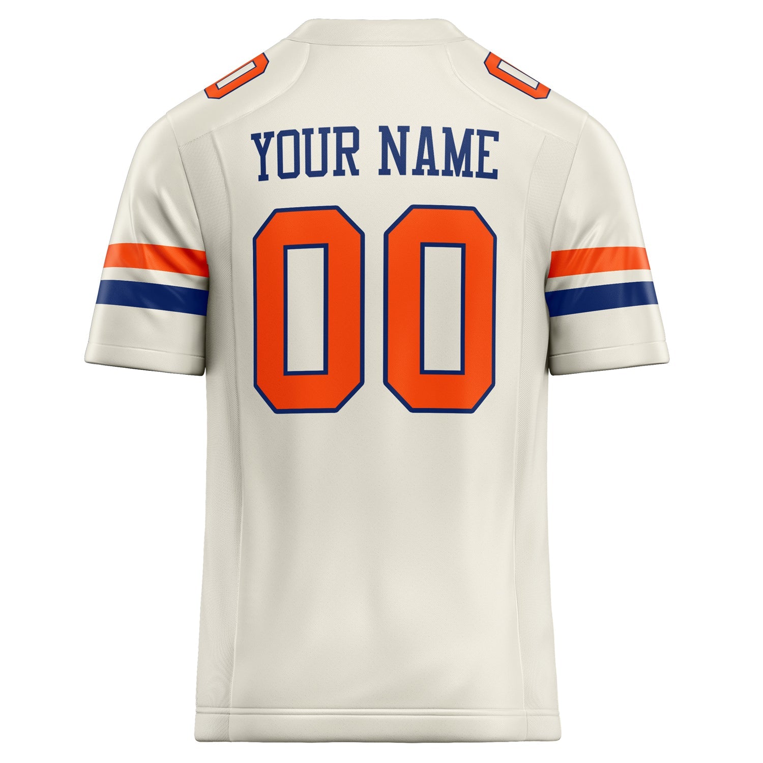 Custom Cream orange Solid Colour Football Jersey