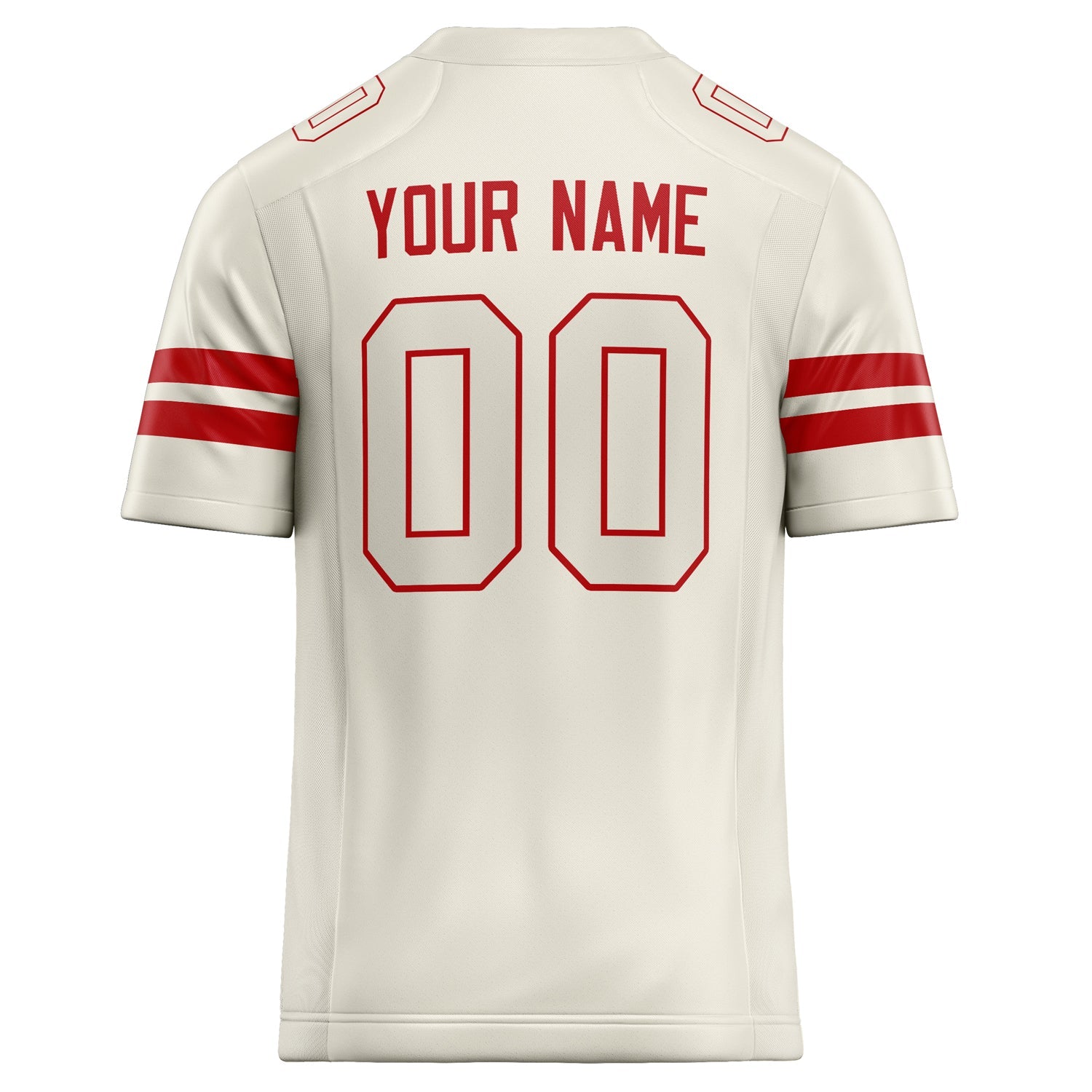 Custom Cream red Solid Colour Football Jersey