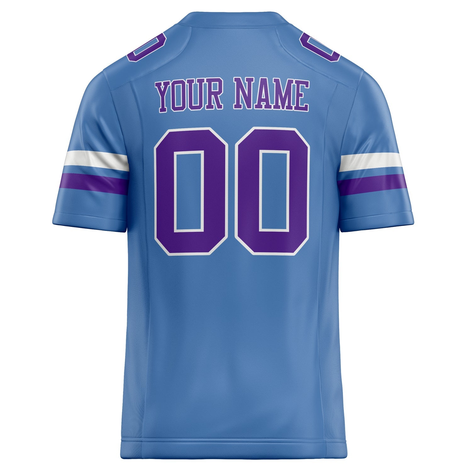 Custom Electric Blue Purple Solid Colour Football Jersey