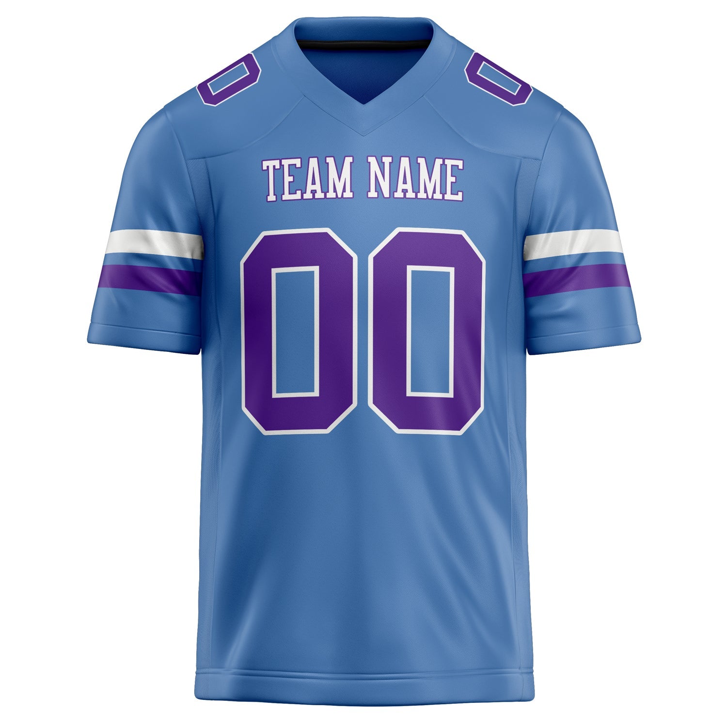 Custom Electric Blue Purple Solid Colour Football Jersey
