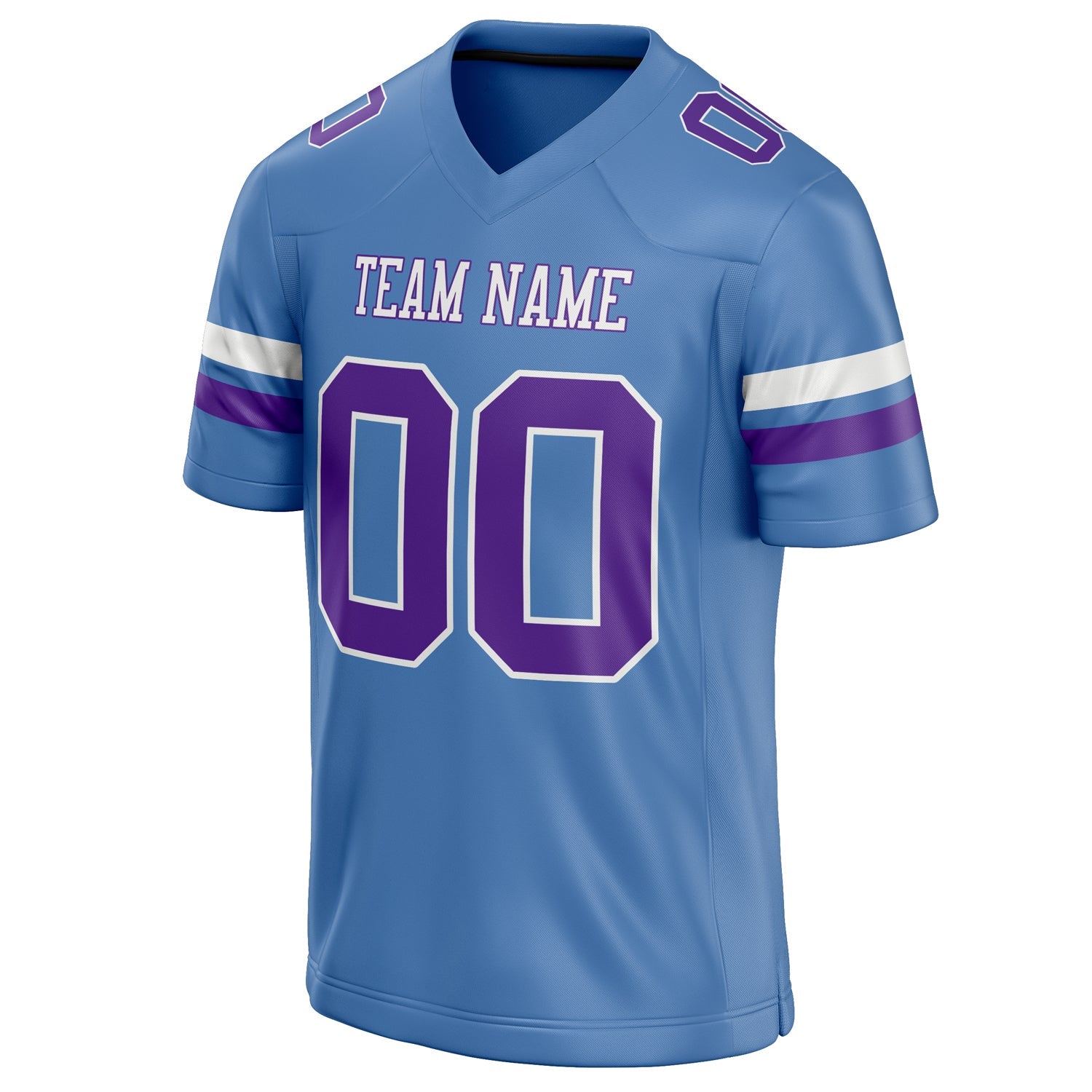 Custom Electric Blue Purple Solid Colour Football Jersey