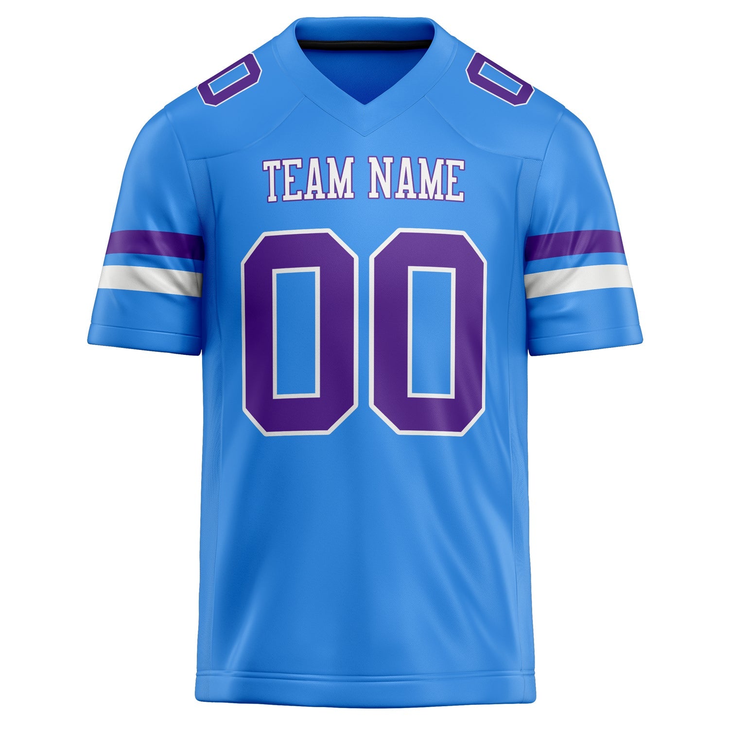 Custom Electric Blue Purple Solid Colour Football Jersey