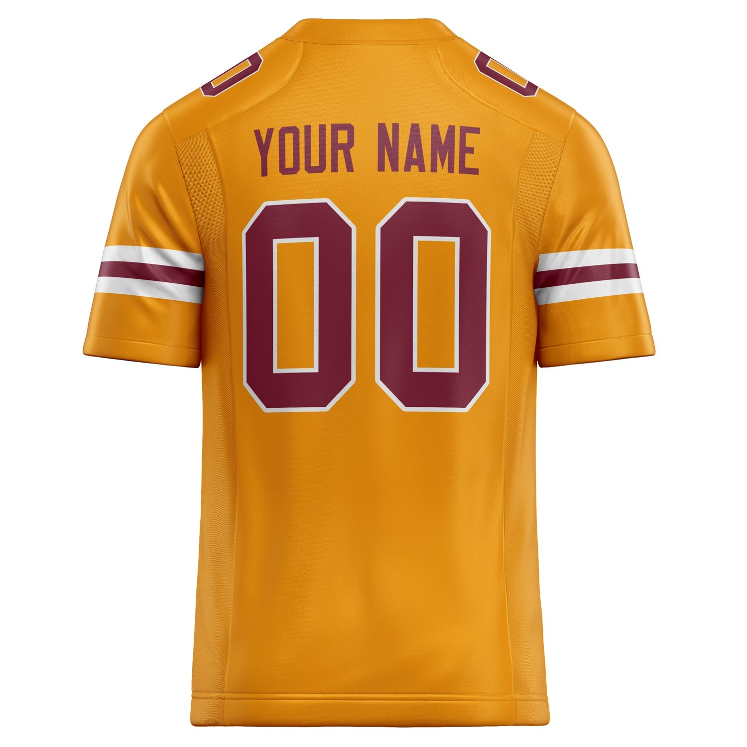 Custom Gold maroon Solid Colour Football Jersey