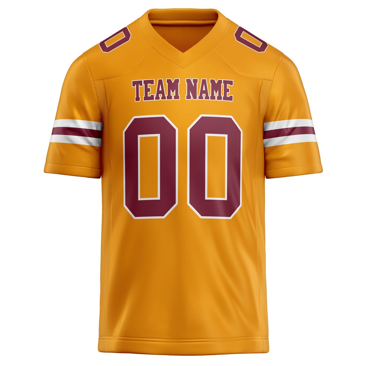 Custom Gold maroon Solid Colour Football Jersey