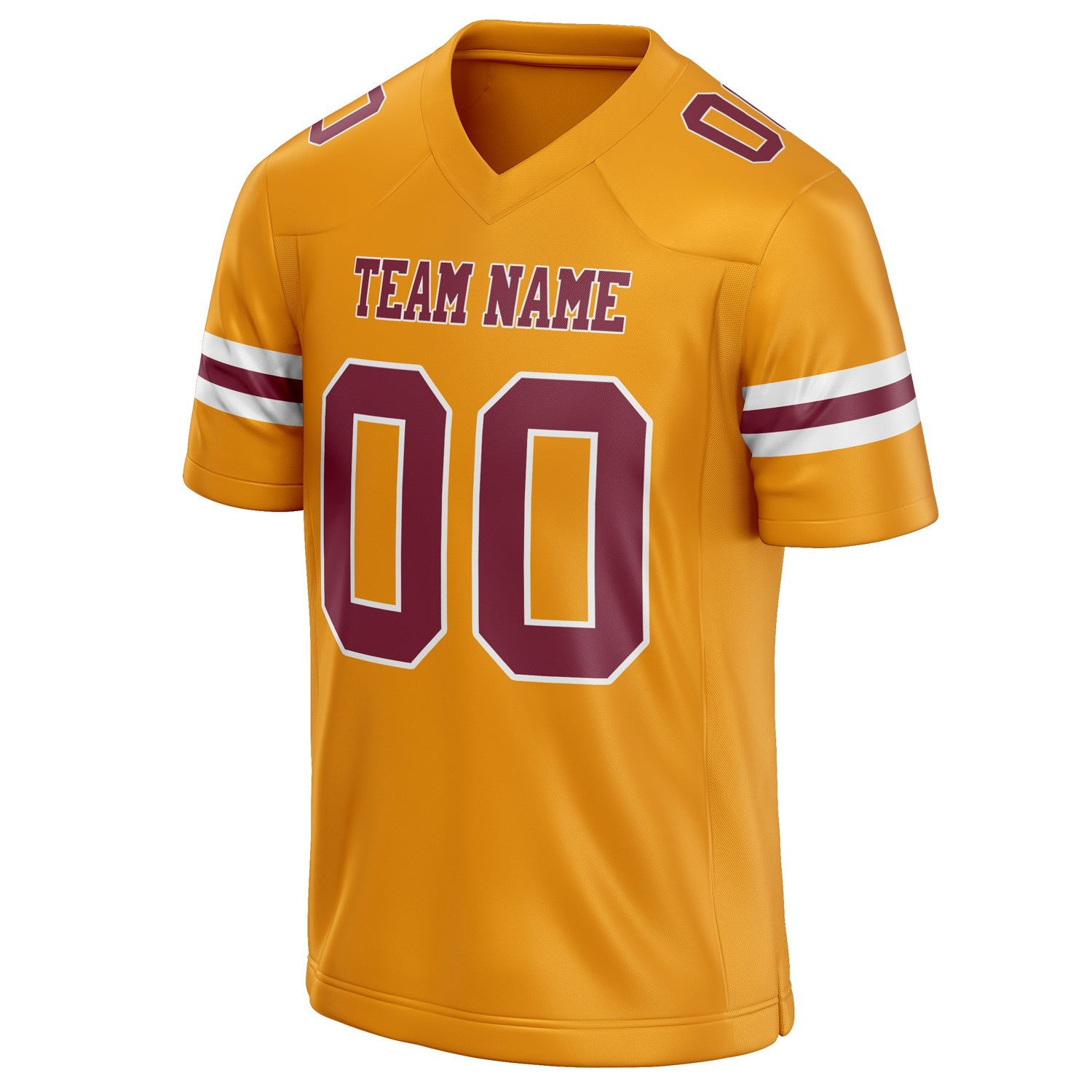 Custom Gold maroon Solid Colour Football Jersey