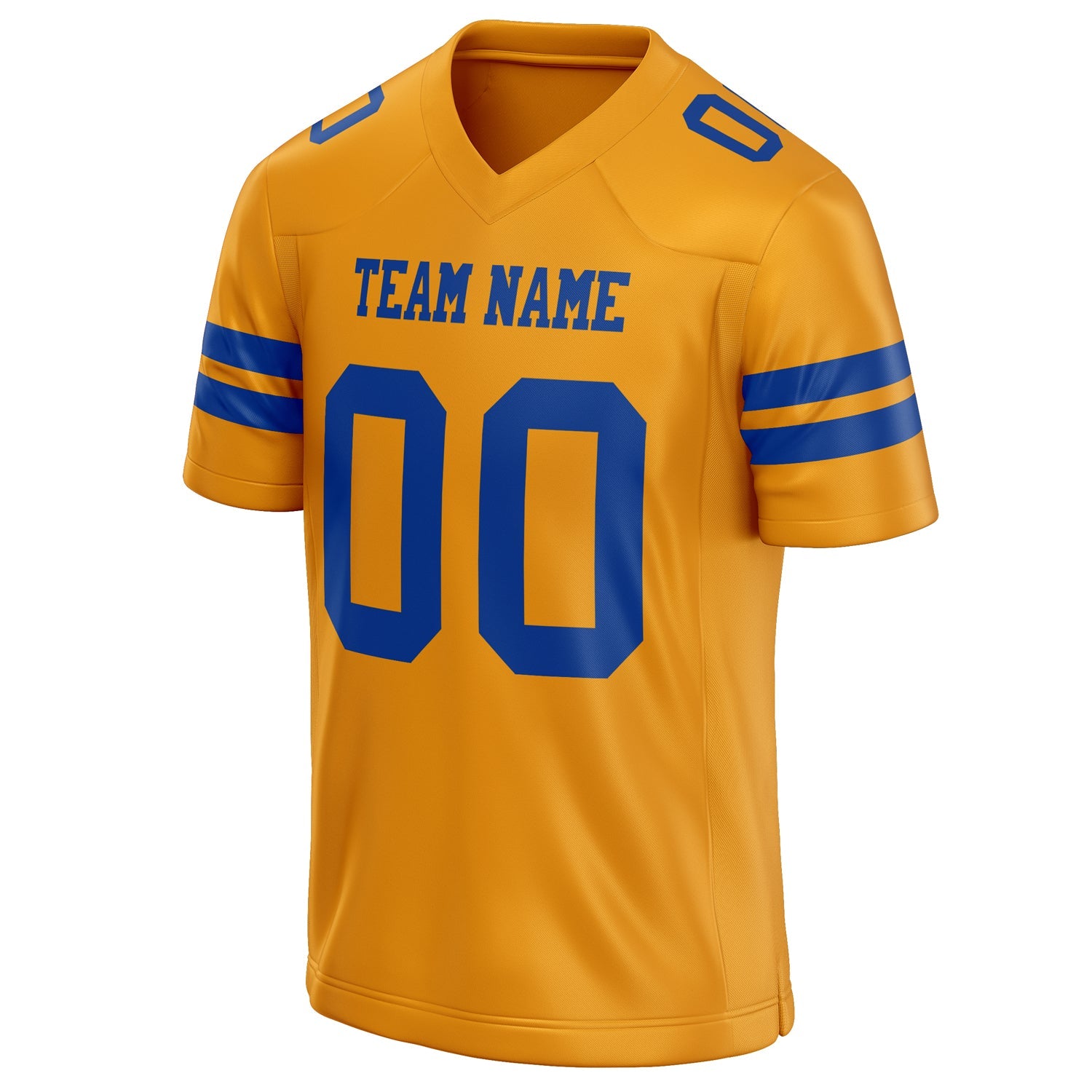 Custom Gold royal Solid Colour Football Jersey
