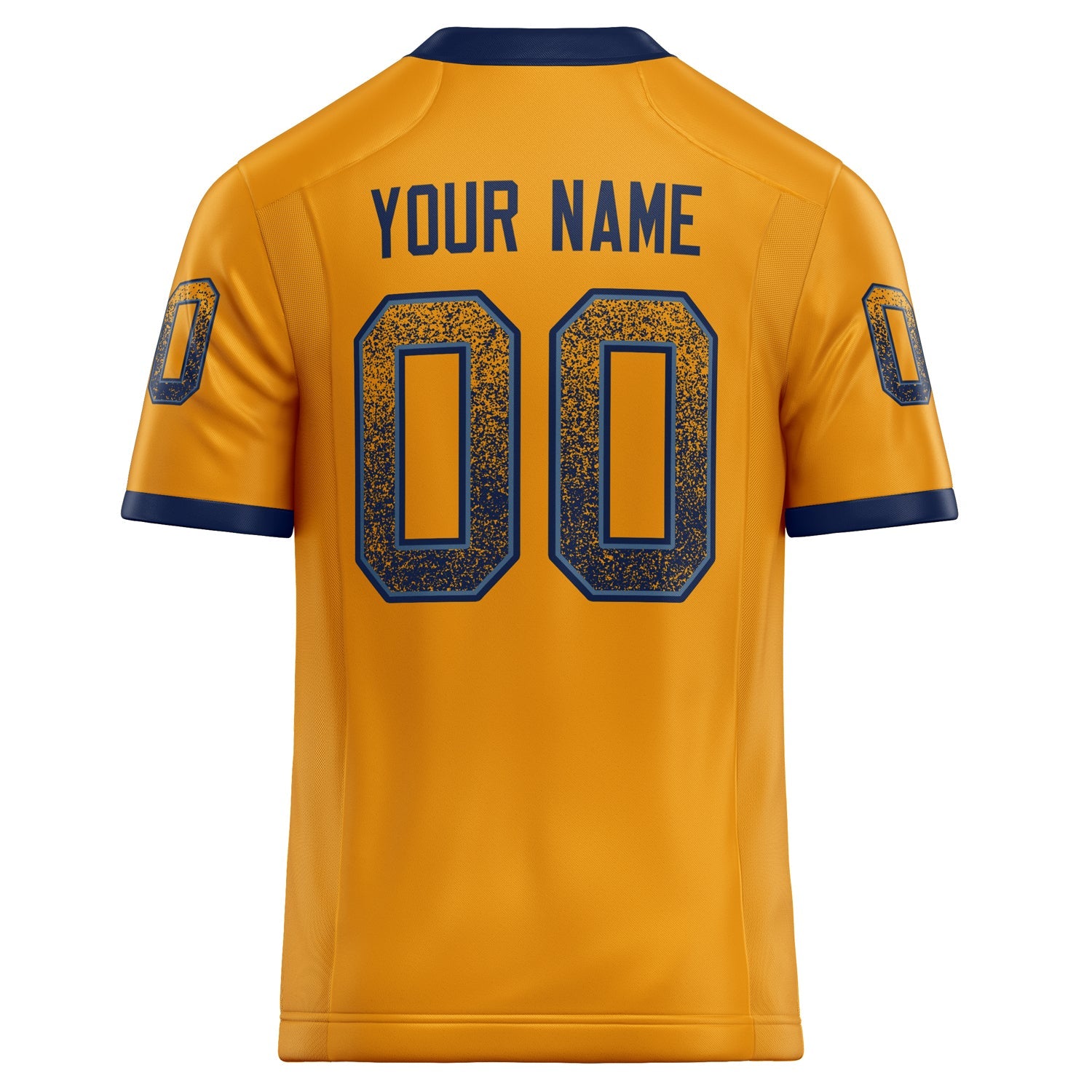 Custom Gold navy Solid Colour Football Jersey