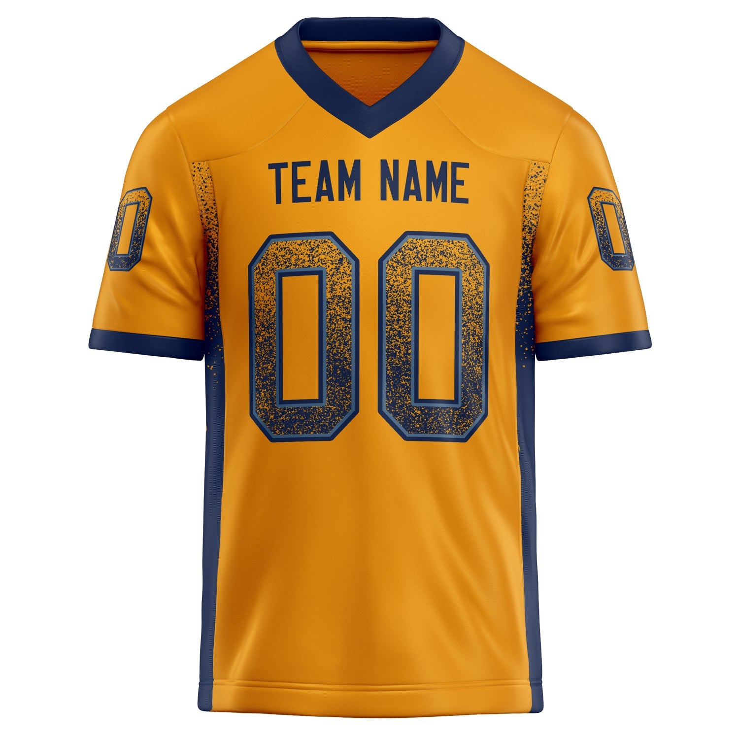 Custom Gold navy Solid Colour Football Jersey