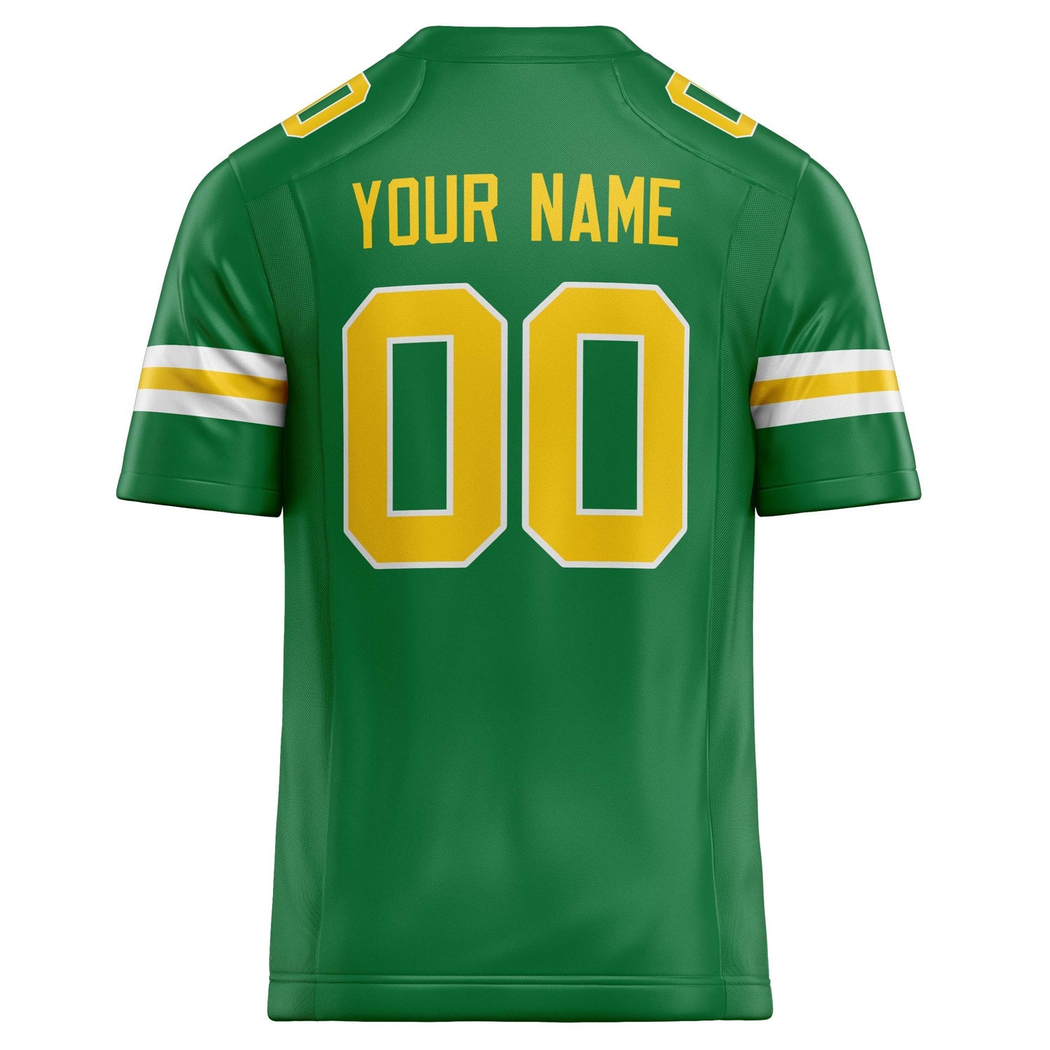 Custom Grass Green gold Solid Colour Football Jersey